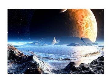 wandmotiv24 Leinwandbild Neuer Planet, Weltall (1 St), Wandbild, Wanddeko, Leinwandbilder in versch. Größen