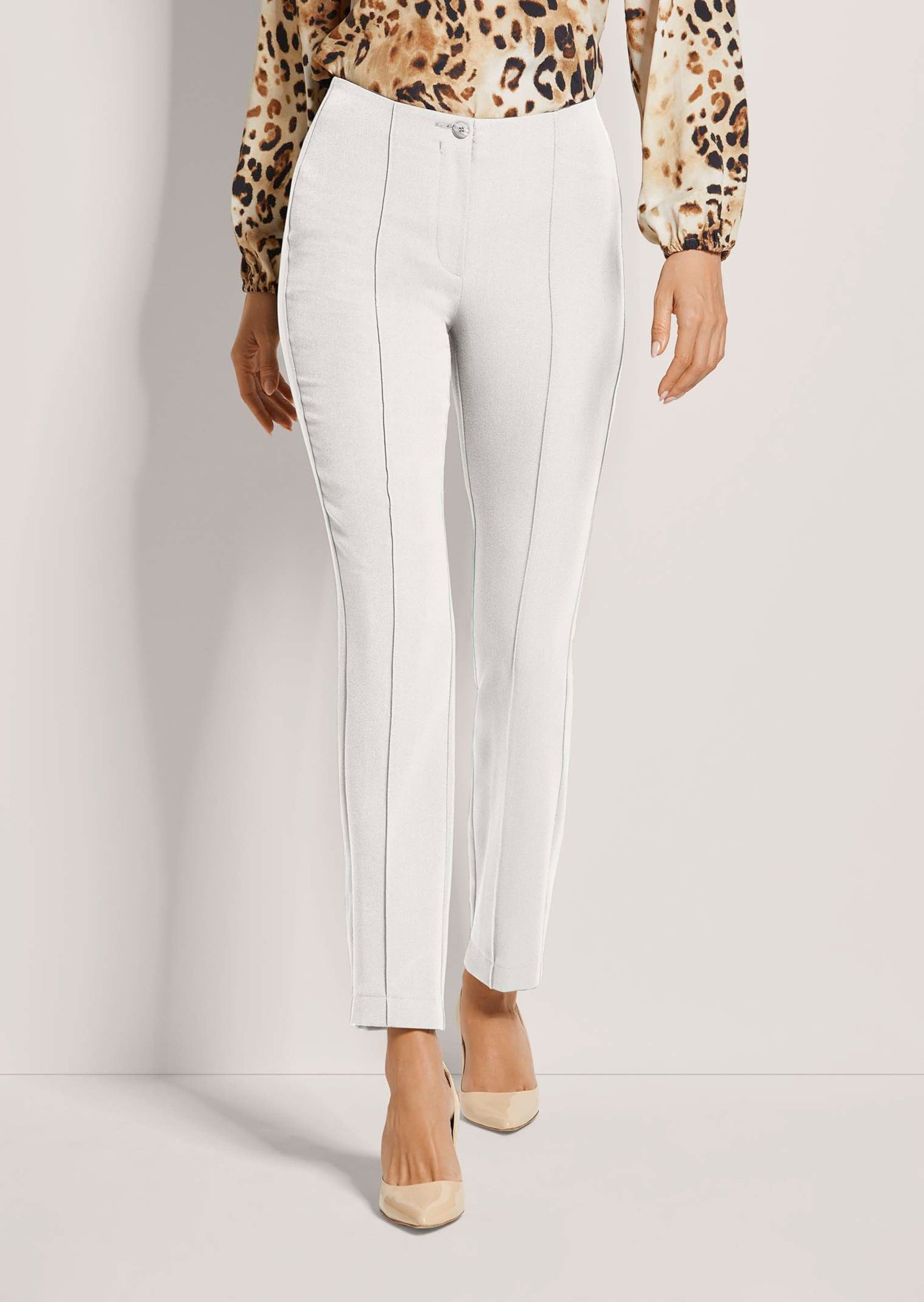 MADELEINE Stoffhose Slim Fit Stretchhose mit Biesen Stoffhose mit abgestepp günstig online kaufen