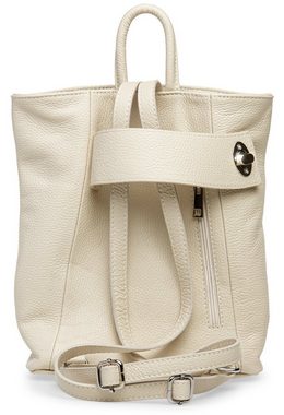 Caspar Cityrucksack TL789 eleganter Damen Rucksack aus echtem Leder