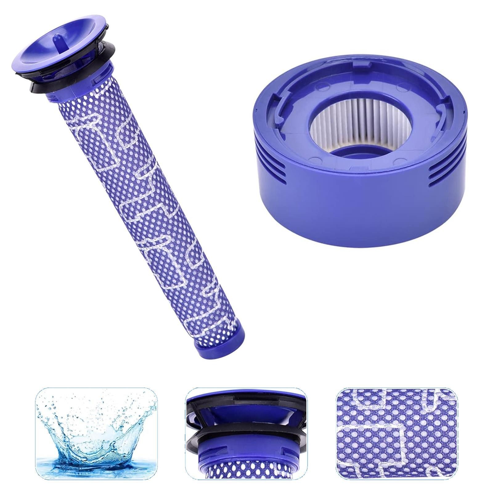 VERCO HEPA-Filter Ersatzfilter für Dyson V7 / V8, Zubehör für Für Dyson, Premium Hepa Ersatz Filter aus dem Zubehör 100% passgenau