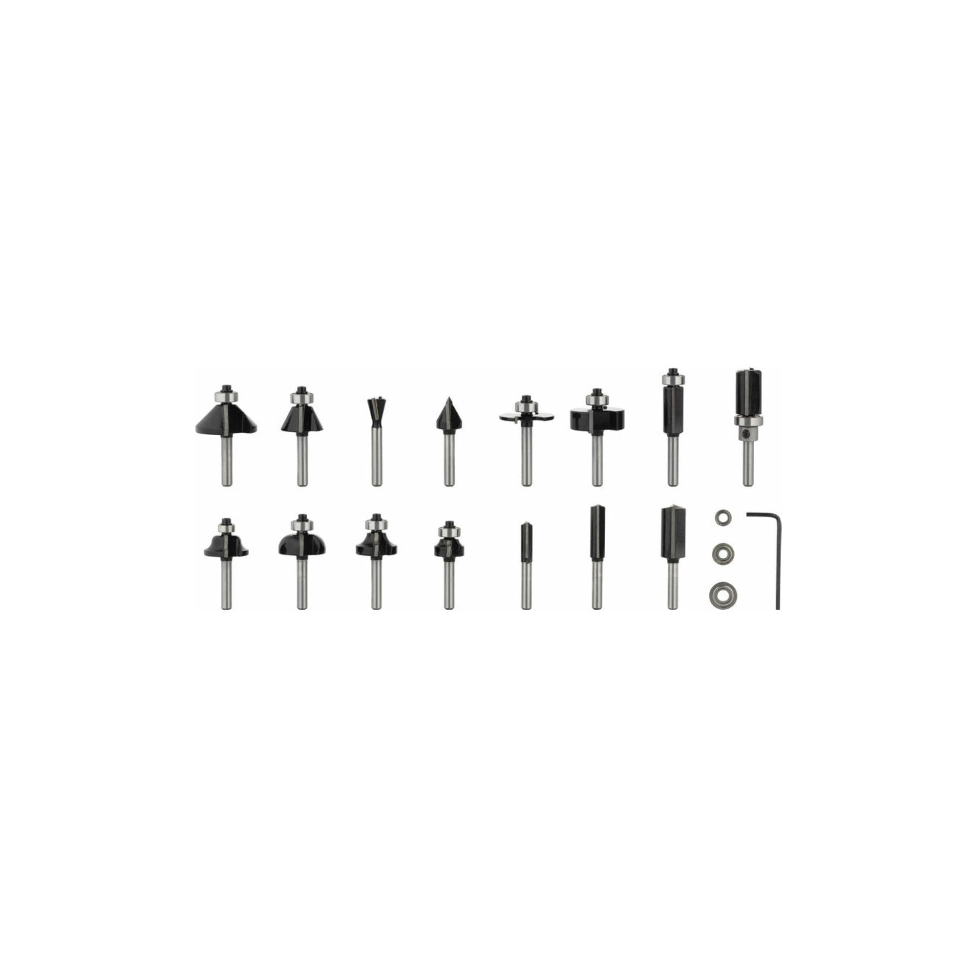 Bosch Professional Frässtift Bosch Fräser-Set 6-mm-Schaft 15-teilig