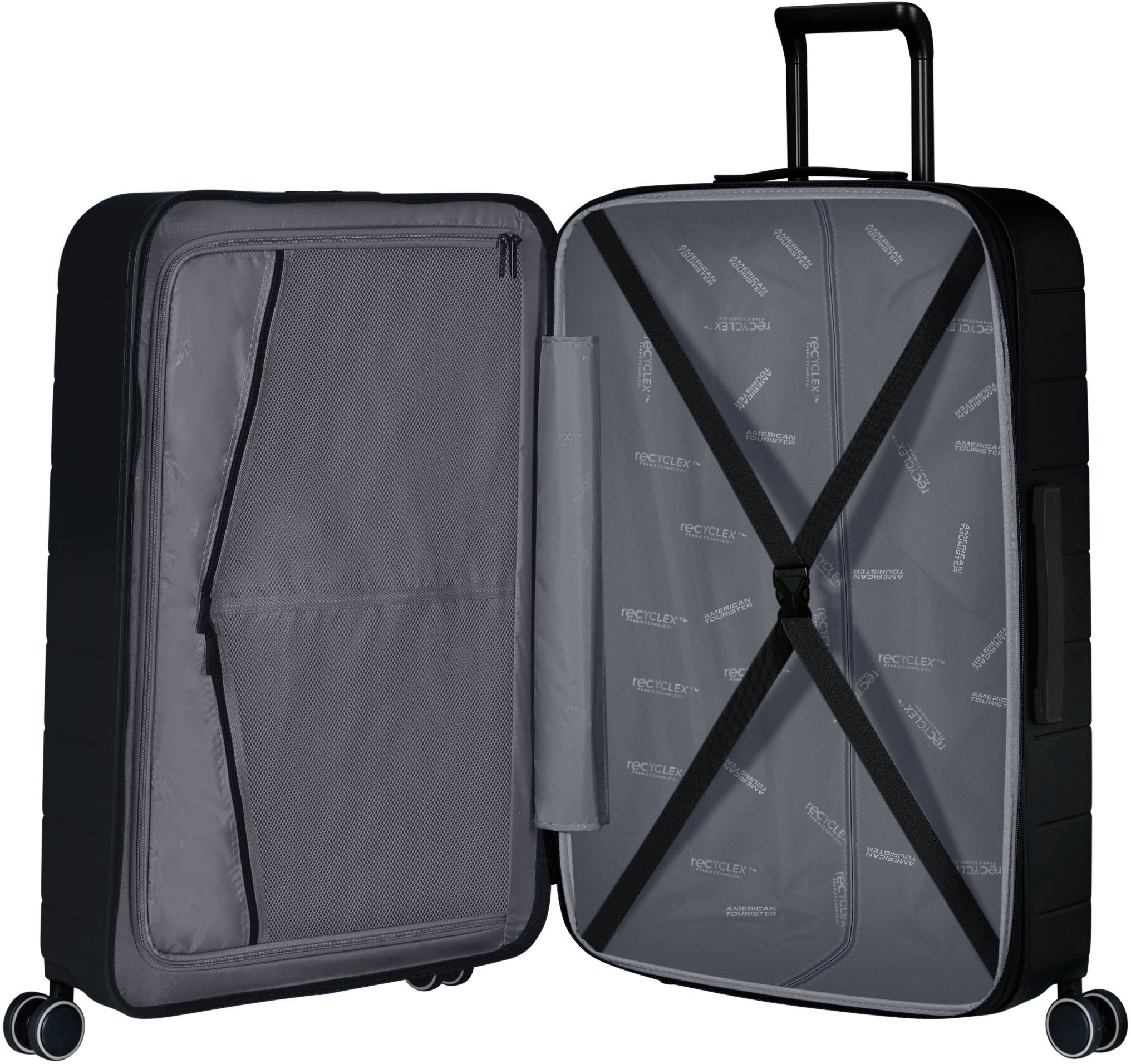 Slate 77 mit 4 Hartschalen-Trolley Novastream, cm, Tourister® Rollen, Volumenerweiterung American Dark