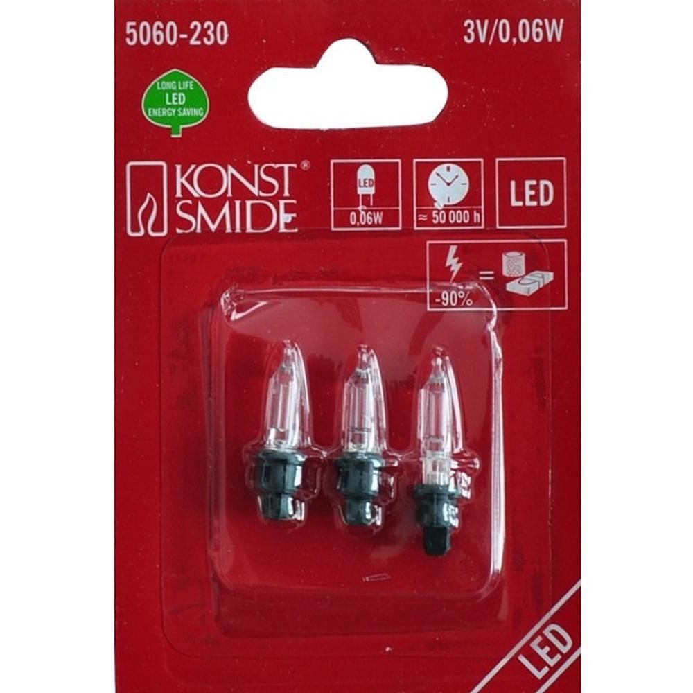 KONSTSMIDE Lichterkette 5060-230 LED Ersatzbirnen für Außen 40-200er kaltweiß 3V 0,06W