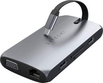Satechi USB-C On-the-Go Multiport Adapter USB-Adapter USB-C zu HDMI, MicroSD-Card, RJ-45 (Ethernet), SD-Card, USB Typ A, USB Typ C, VGA