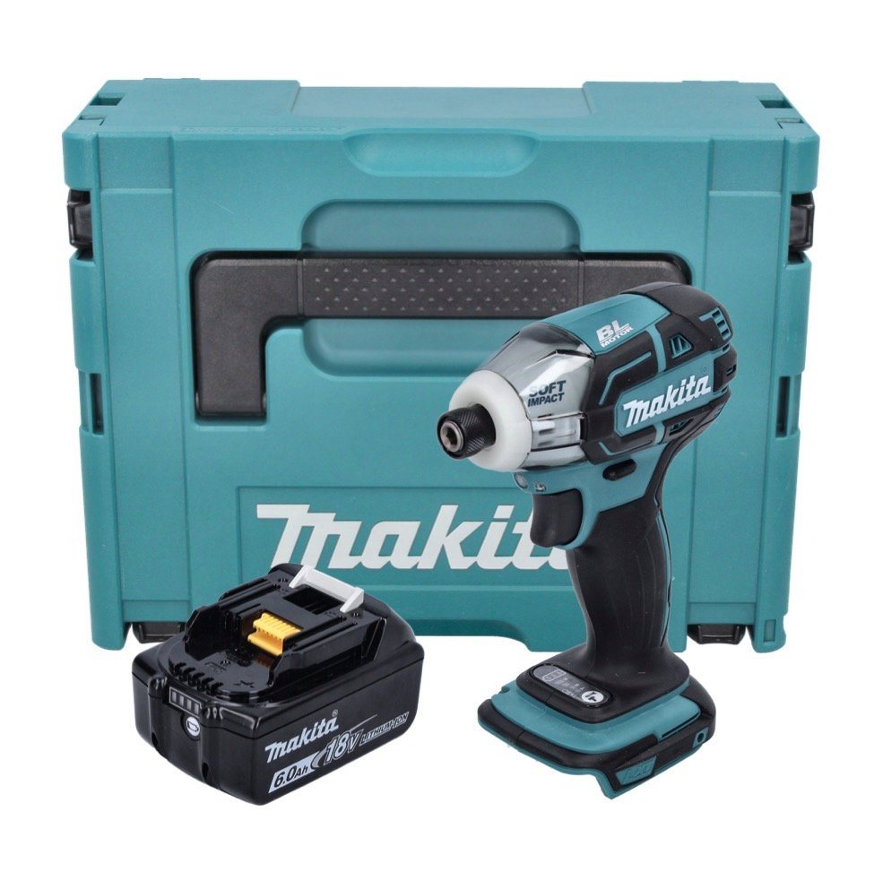 Thumbnail - Makita Schlagbohrmaschine DTS 141 G1J Akku Impulsschrauber 18 V 40 Nm 1/4" Brushless + 1x Akku