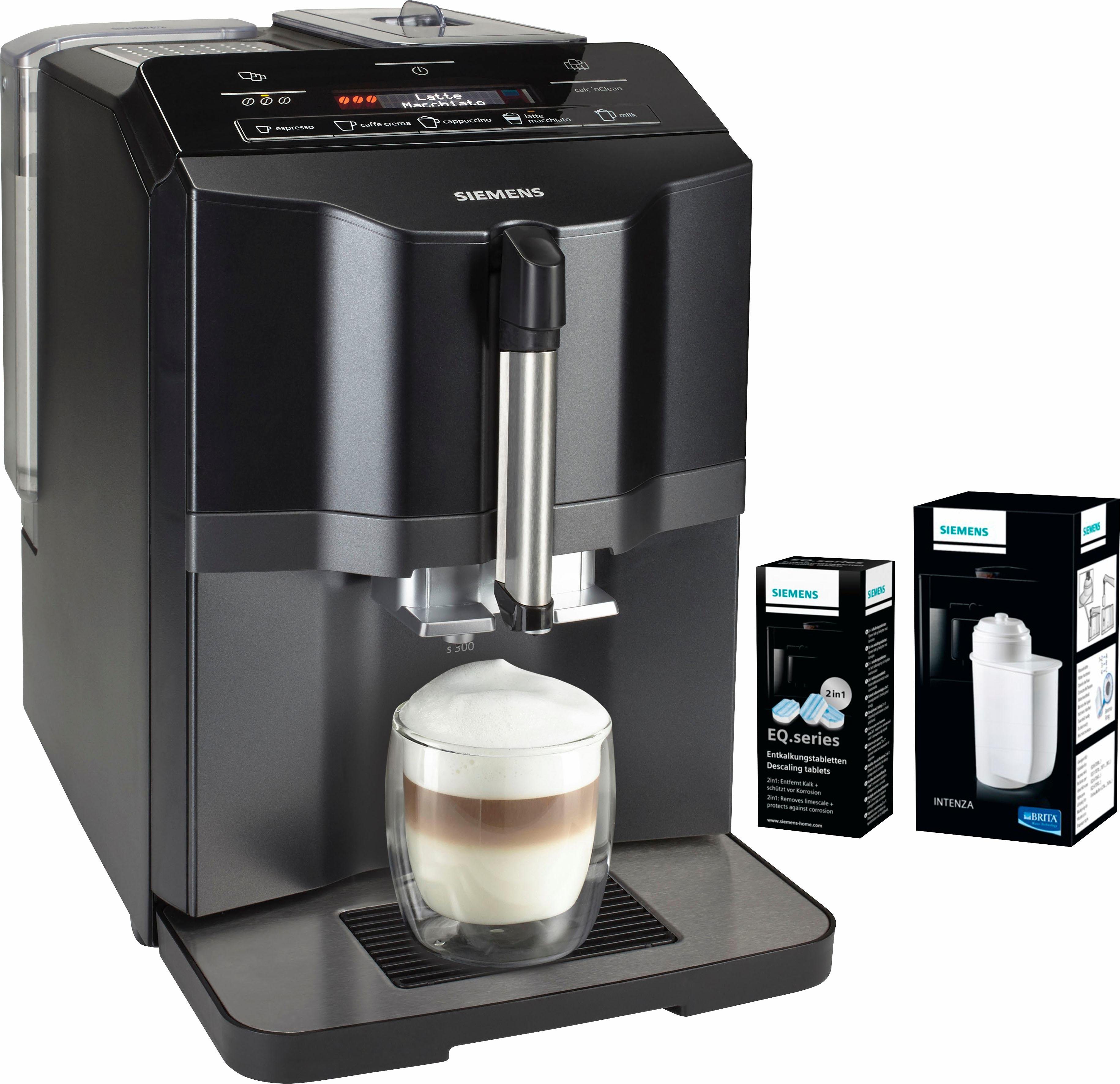Kaffeevollautomat EQ.3 s300 TI313519DE, inkl. einer Packung Entkalker & einem Brita Intenza Wasserfilter im Wert von UVP € 26,98 Kaffeevollautomat EQ.3 s300 TI313519DE, inkl. einer Packung Entkalker & einem Brita Intenza Wasserfilter im Wert von UVP € 26,98