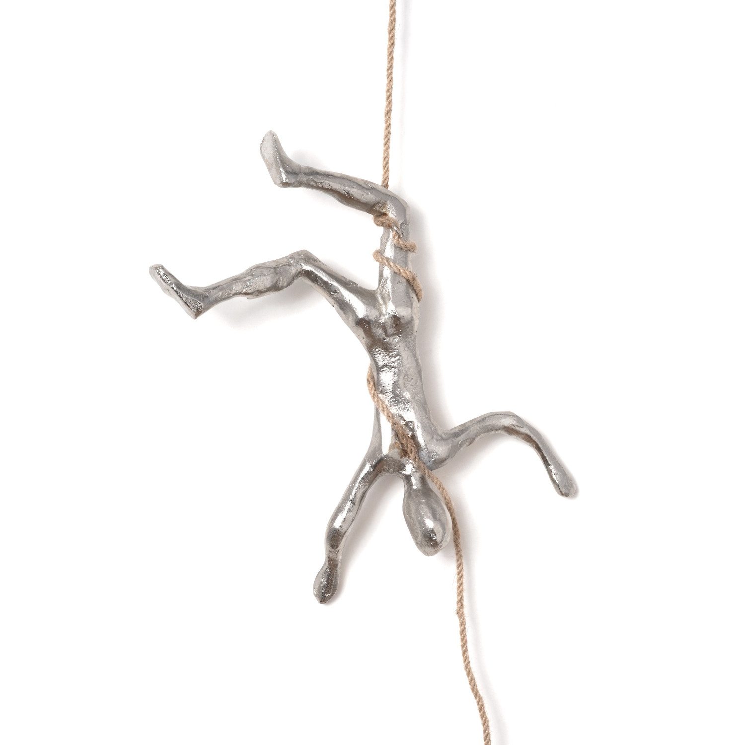 Moritz Skulptur Aluminium Figur Kletterer 30 x 12 x 6 cm, Holz, Tischdeko, Fensterdeko, Wanddeko, Holzdeko, Weihnachtsdeko. € 35,99