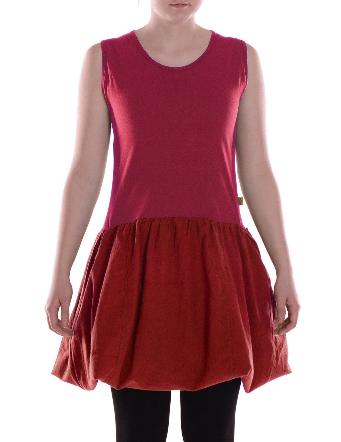 A-Linien-Kleid Damen Wadenlang Kleid Baumwolle Casual verstellbares Kleid