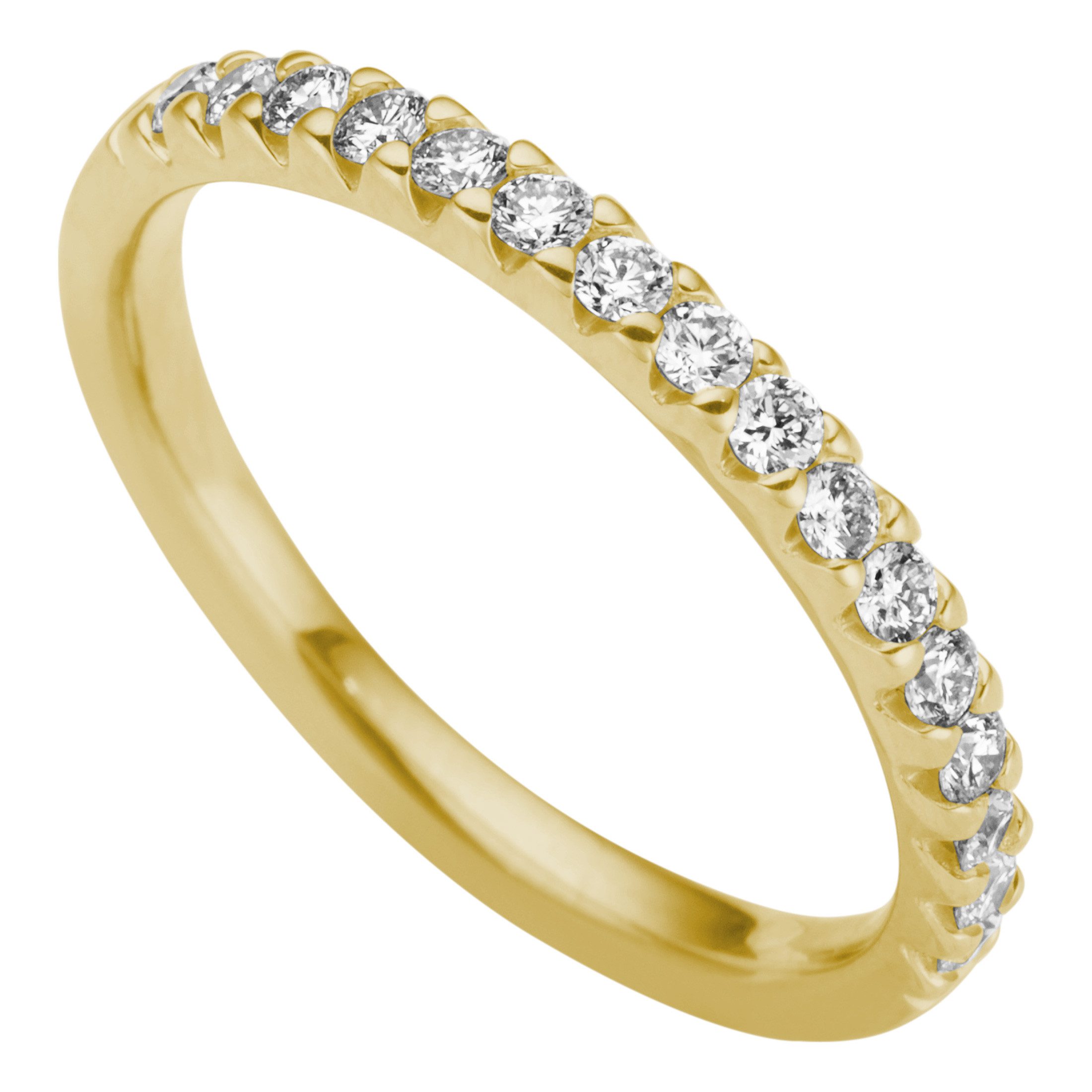 Firetti Goldring Schmuck Geschenk Gold 333 Damenring Vorsteckring Memoire Lab Grown, mit Brillanten