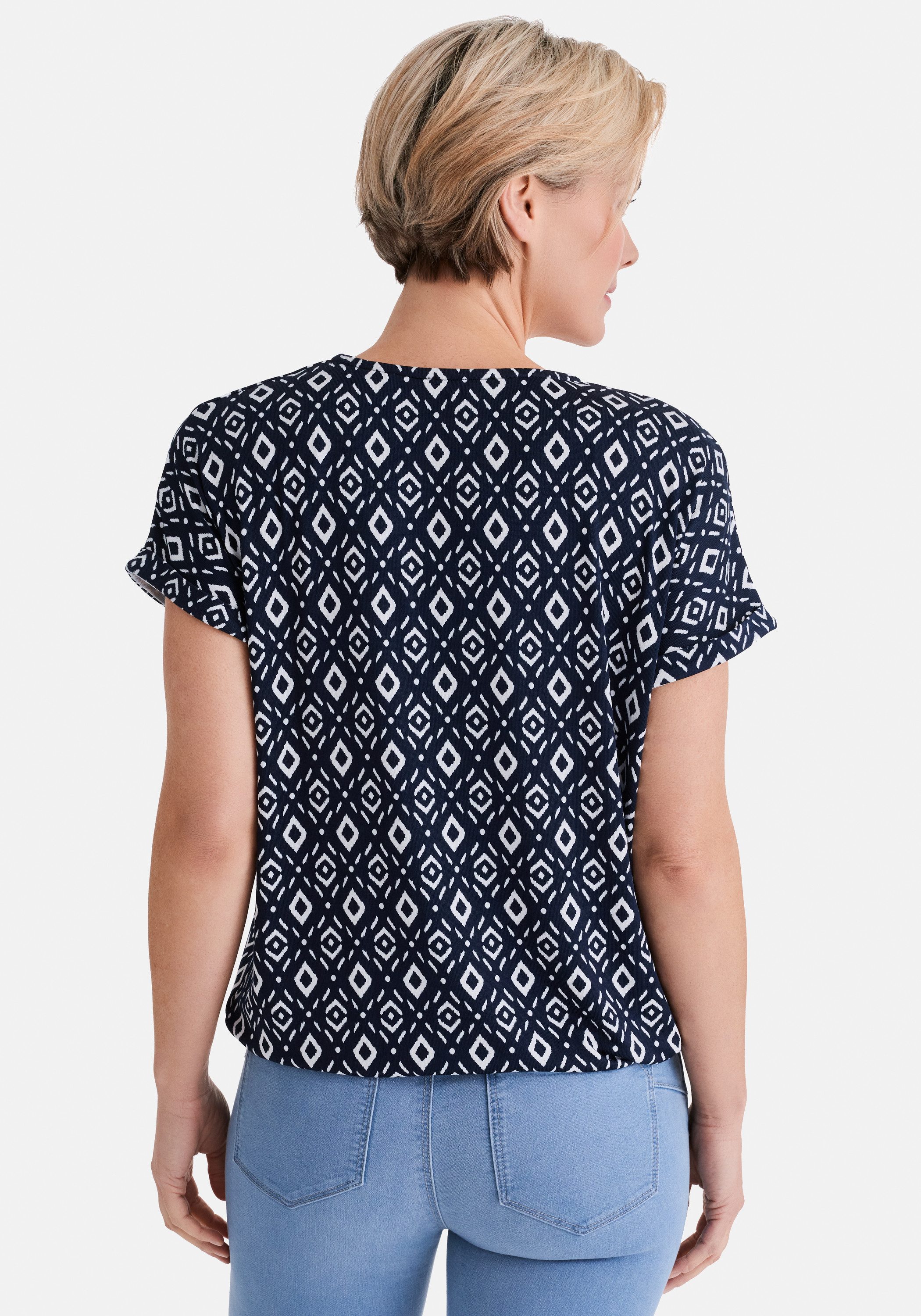 STOOKER WOMEN Kurzarmshirt STCLEA Print T-Shirt Regular Fit T-Shirt Spitzen- Shirt für Damen
