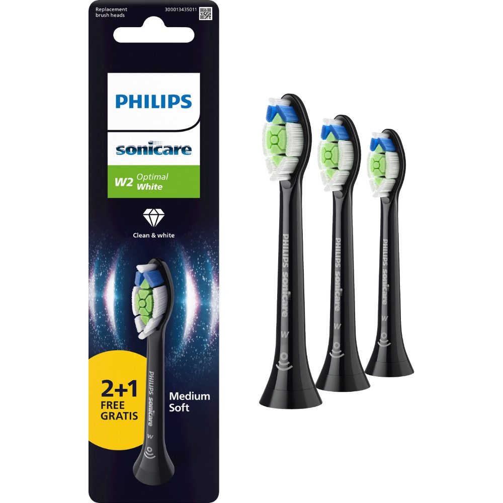 Philips Sonicare Aufsteckbürsten W2 Optimal White schwarz, 3er Pack