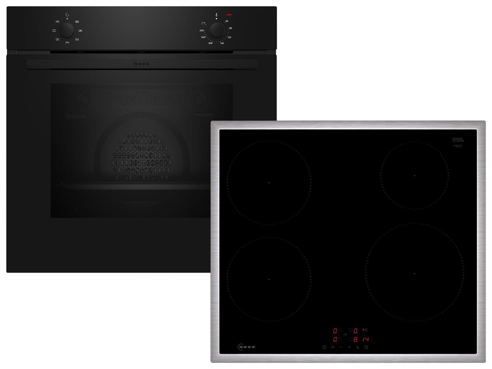 NEFF Backofen-Set, mit Teleskopauszug nachrüstbar, Timer, TouchControl-Bedienung