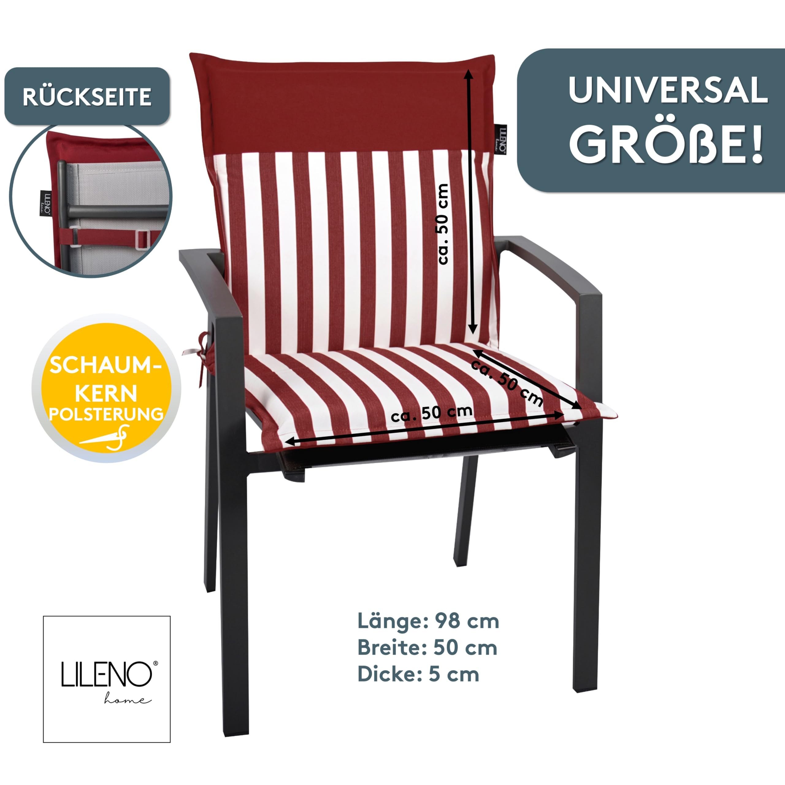 LILENO HOME Polsterauflage Gartenstuhl Niedriglehner Auflage, günstig online kaufen