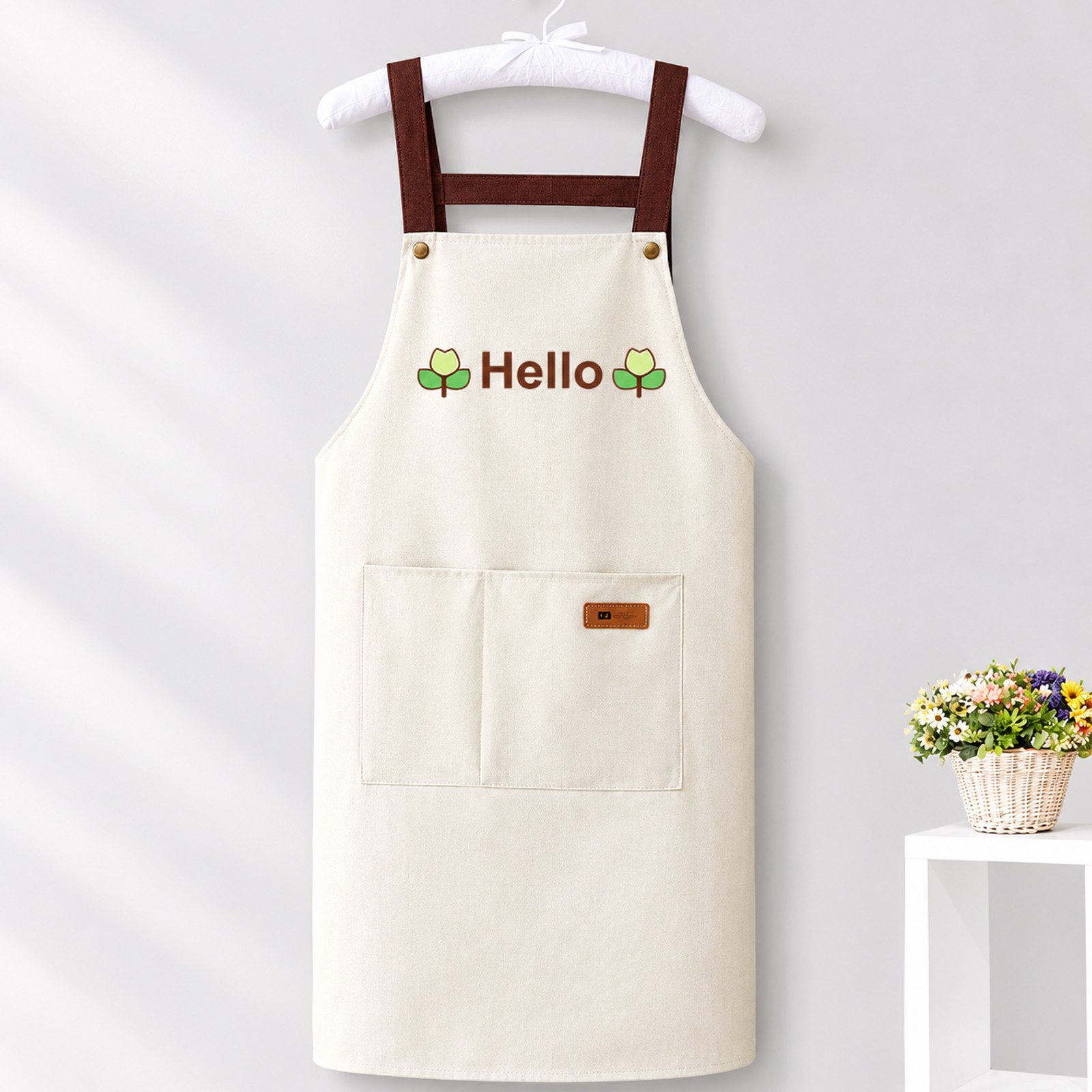 BOOD Kochschürze H-Träger Schürze mit Taschen, Küchenschürze für Küche & Backen, (Packung, 1-tlg., 1x Schürze), Wasserabweisende H-Trägerschürze, Küchenschürze für Kochen und Backen