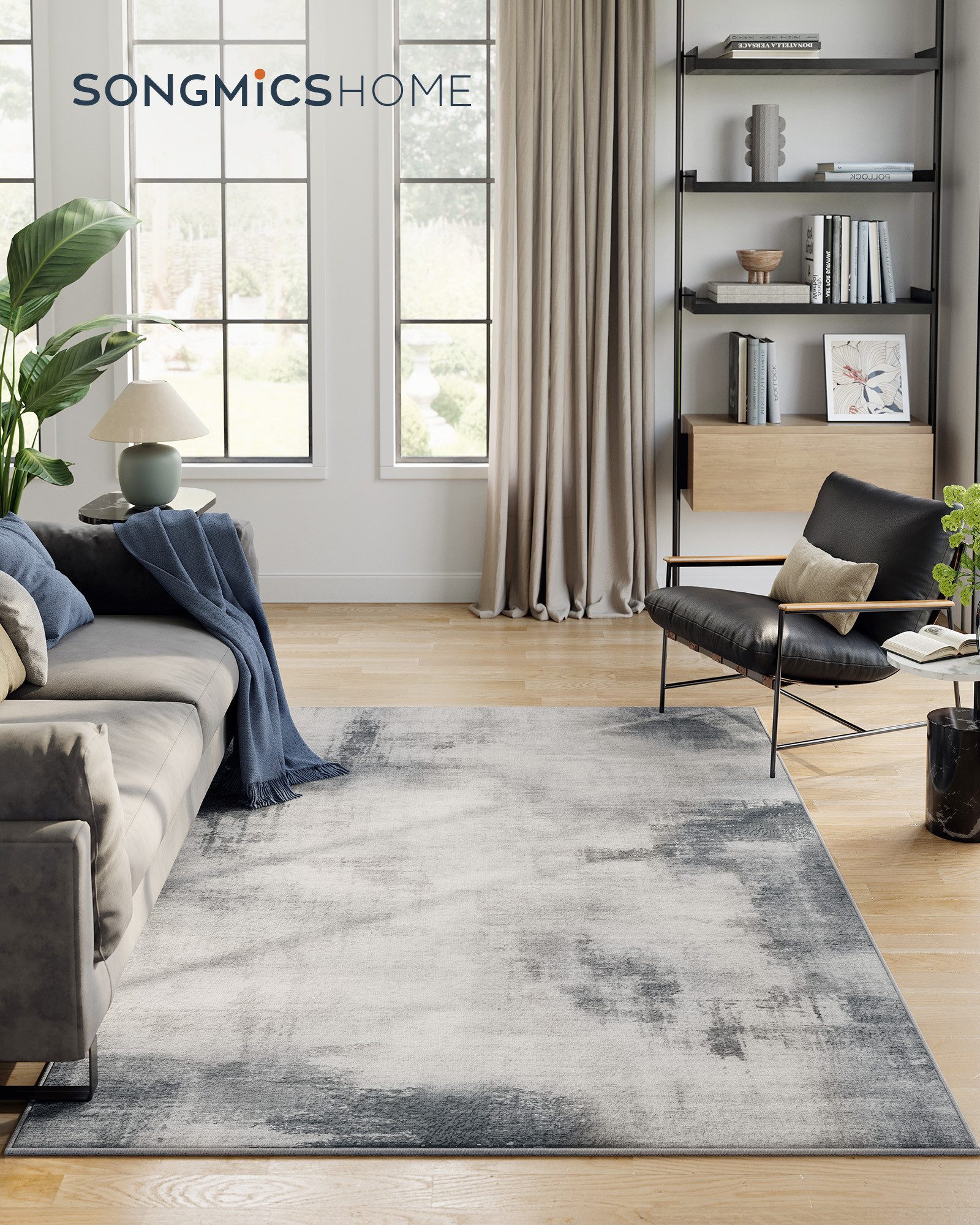 SONGMICS Designteppich Wohnzimmerteppich, Höhe: 10 mm, günstig online kaufen