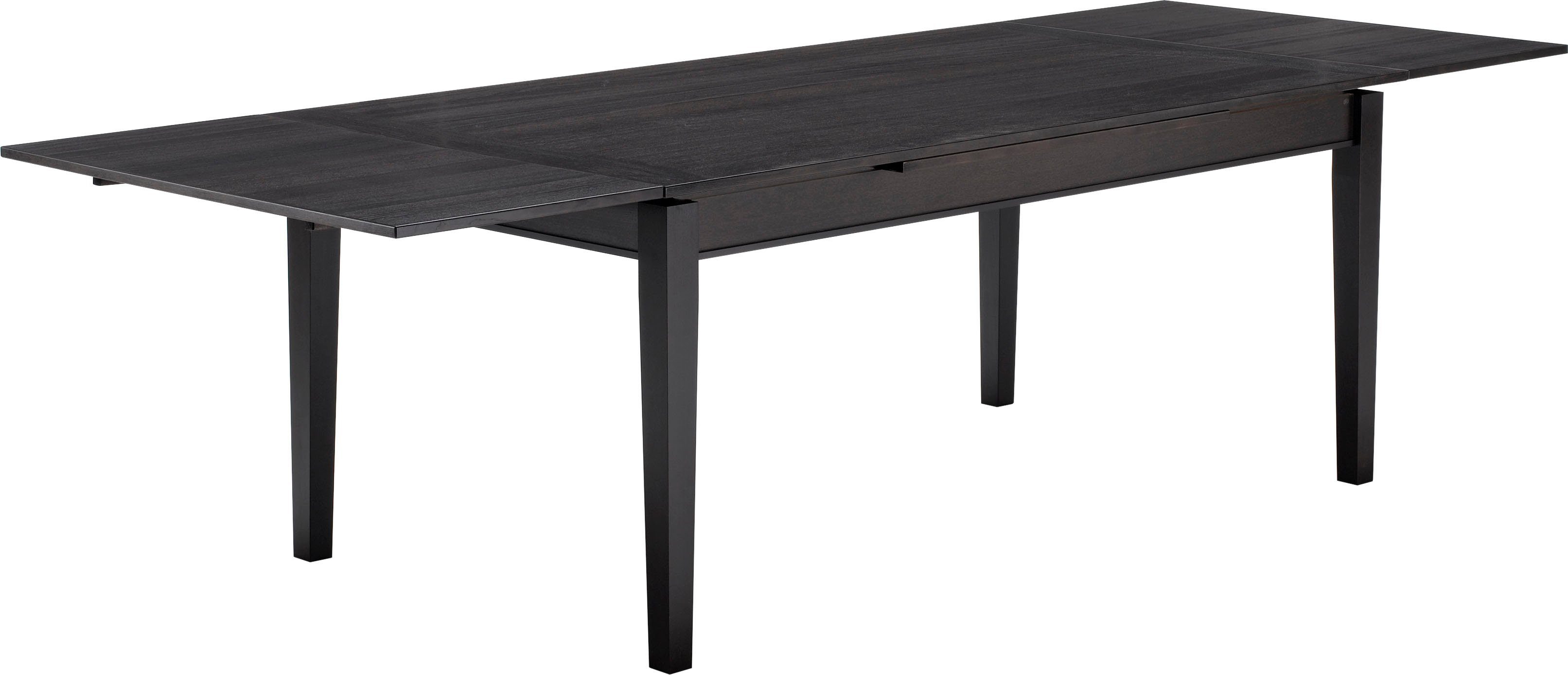 Furniture und Basic cm, Tischplatte Massivholz in by in Gestell Esstisch Hammel 180(280)x100 Furnier Sami, Hammel Wenge