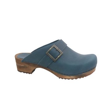 Sanita Wood-Urban Open Clog Blue Sandale