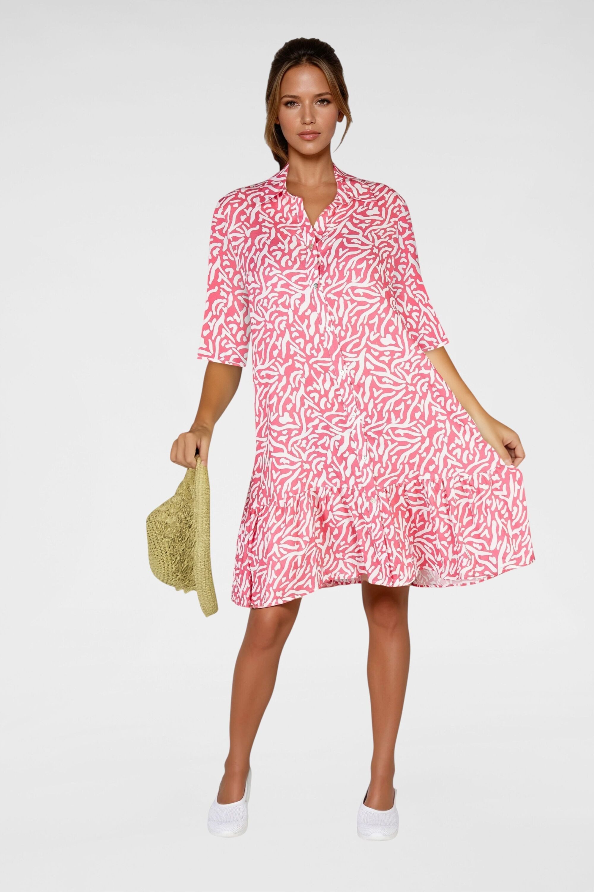 NAVIGAZIONE Blusenkleid Statementmuster