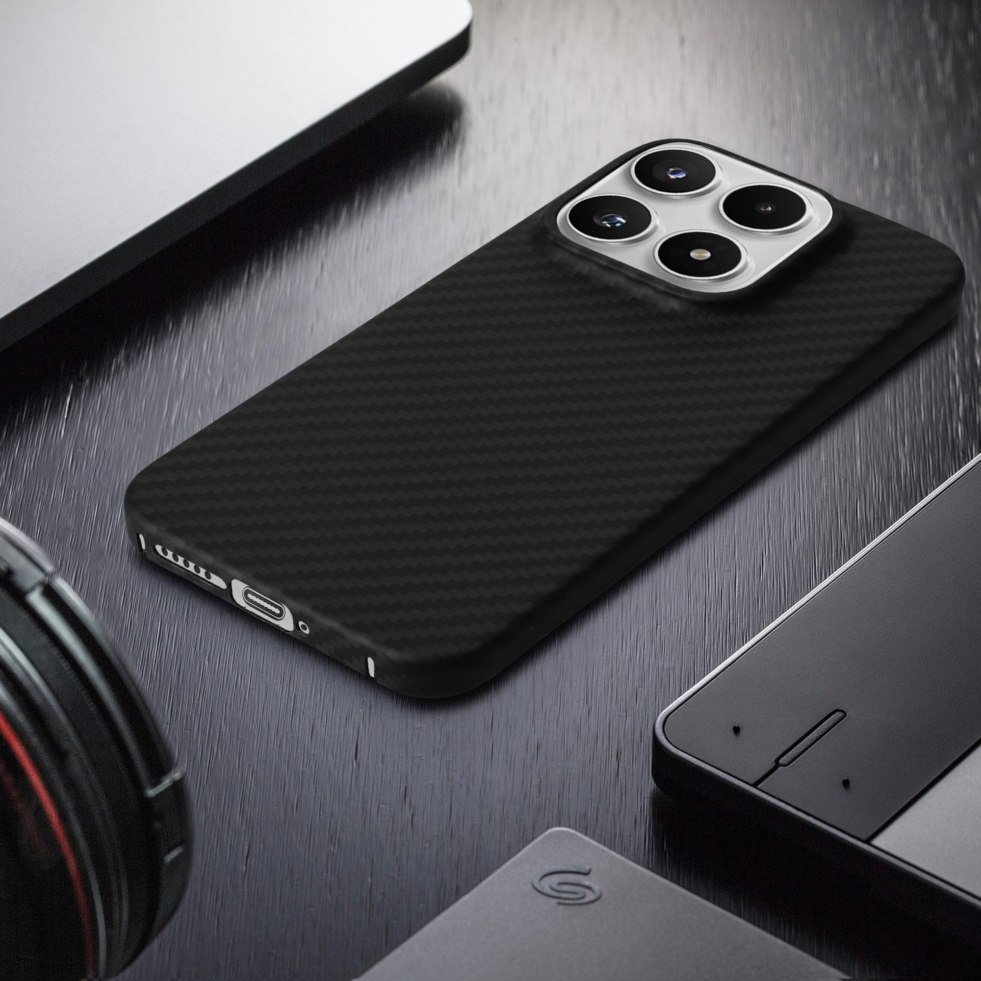 kalibri Smartphone-Hülle Hülle für Xiaomi 17, Aramid Handy Schutzhülle - Smartphone Cover Case