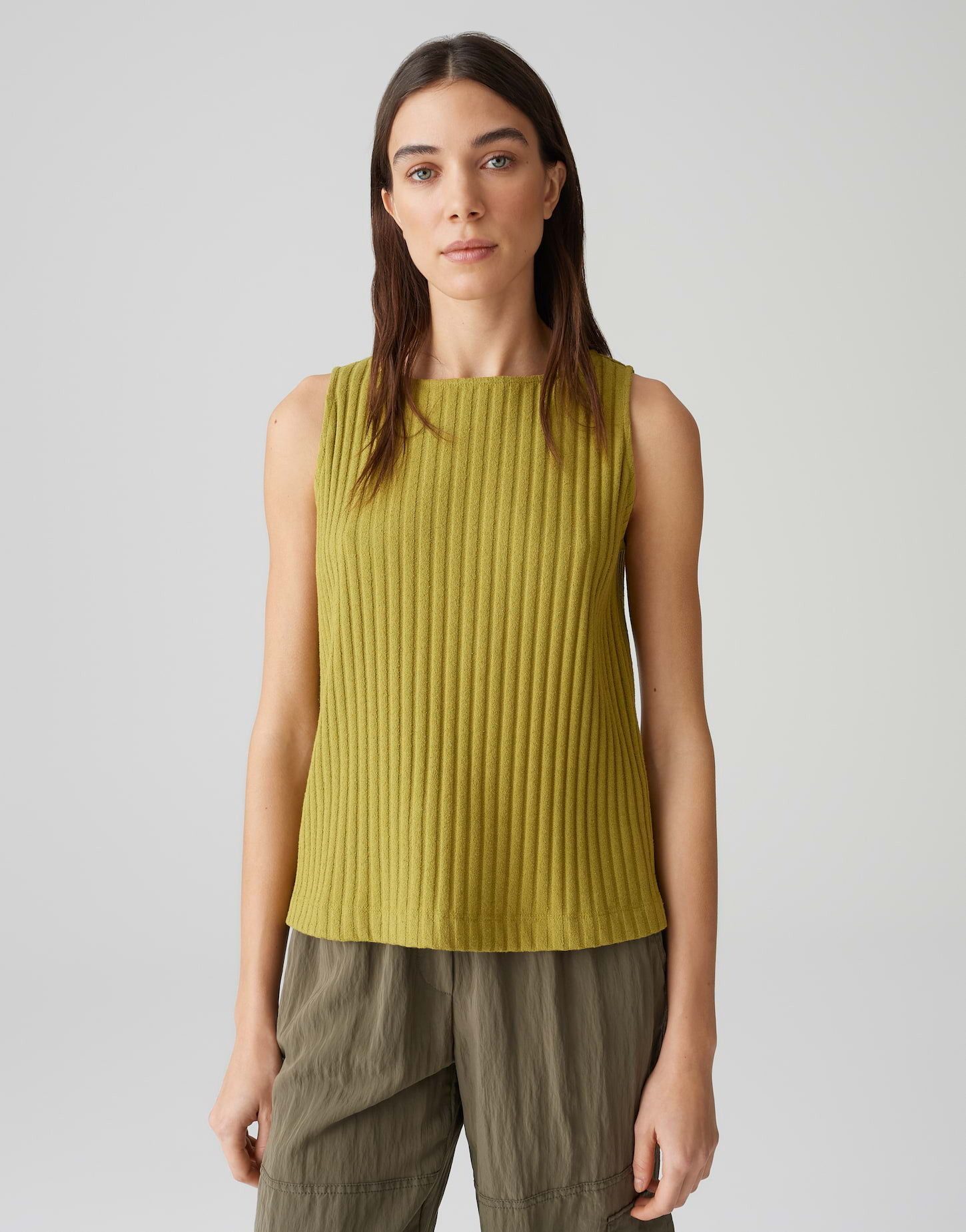 OPUS Shirttop IPOMA SLIT Regular in Rippstruktur