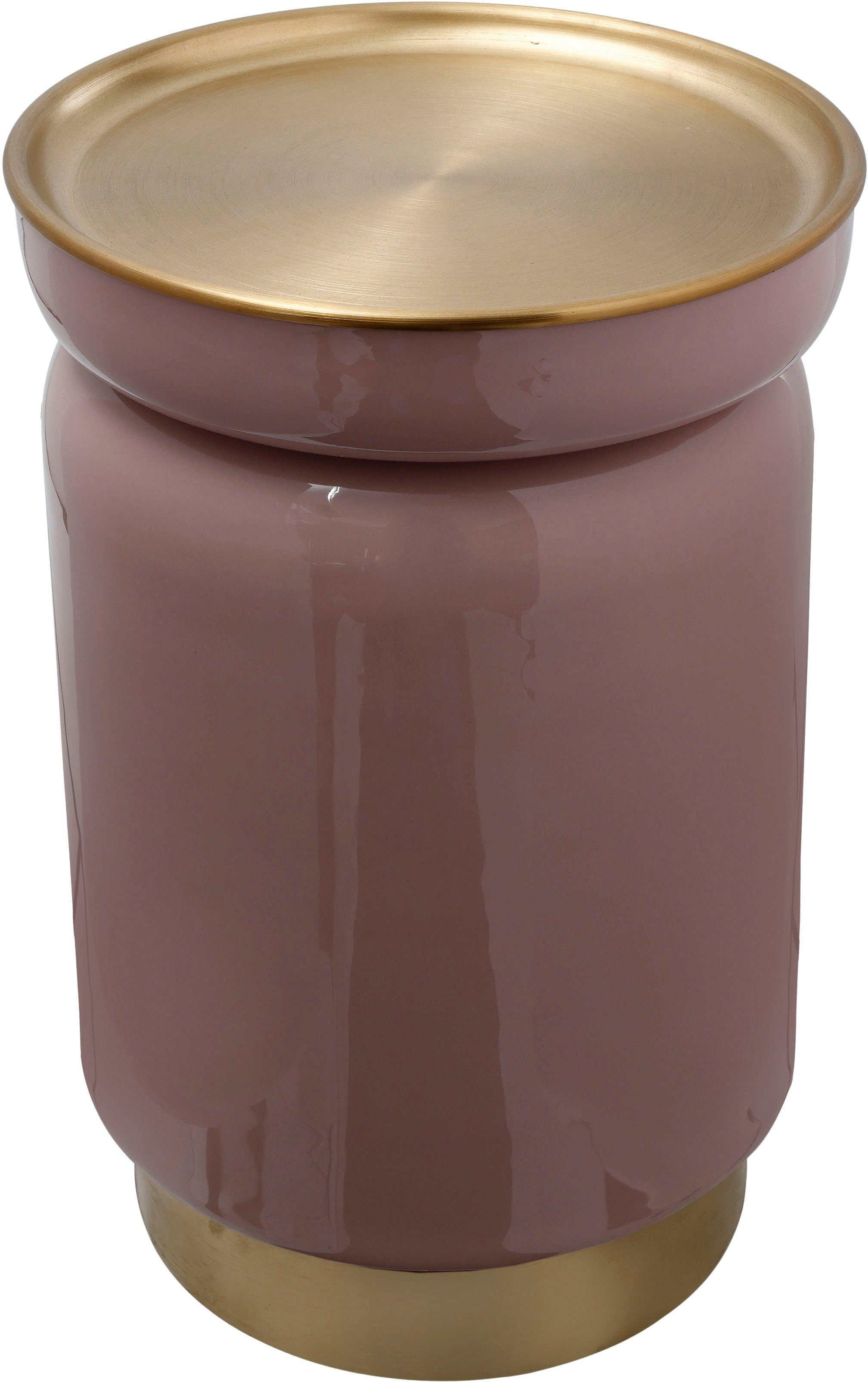 Kayoom Beistelltisch Art Deco 175, Abstelltisch aus Metall,funktional und stabil (1-St), Stilvoll, glanzvolle Lackierung, Tischplatte in Tablettform