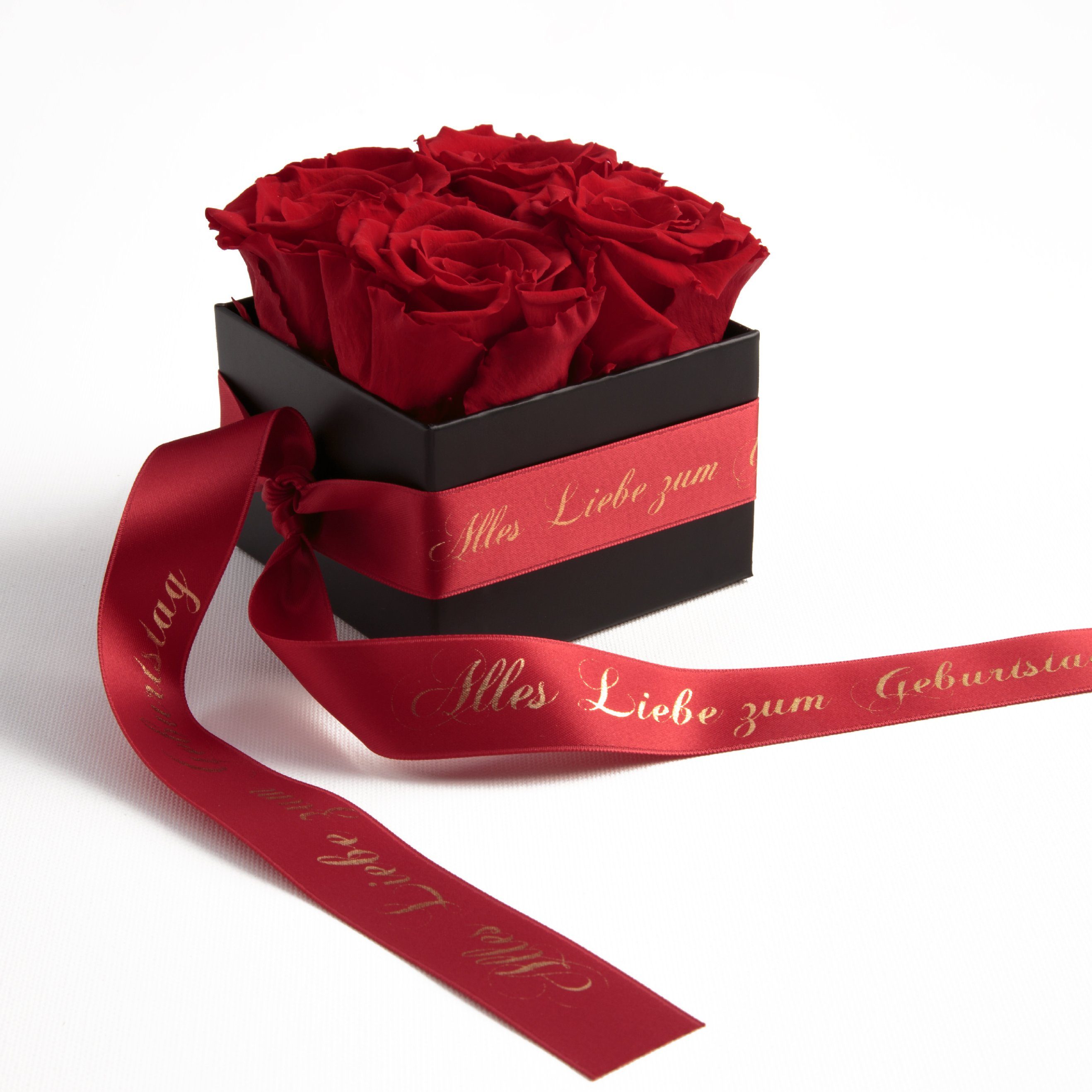 ROSEMARIE SCHULZ Heidelberg Dekoobjekt Rosenbox echte Rosen Alles Liebe zum Geburtstag Geschenk für Frauen (1 St), Echte konservierte Rosen, Made in Germany