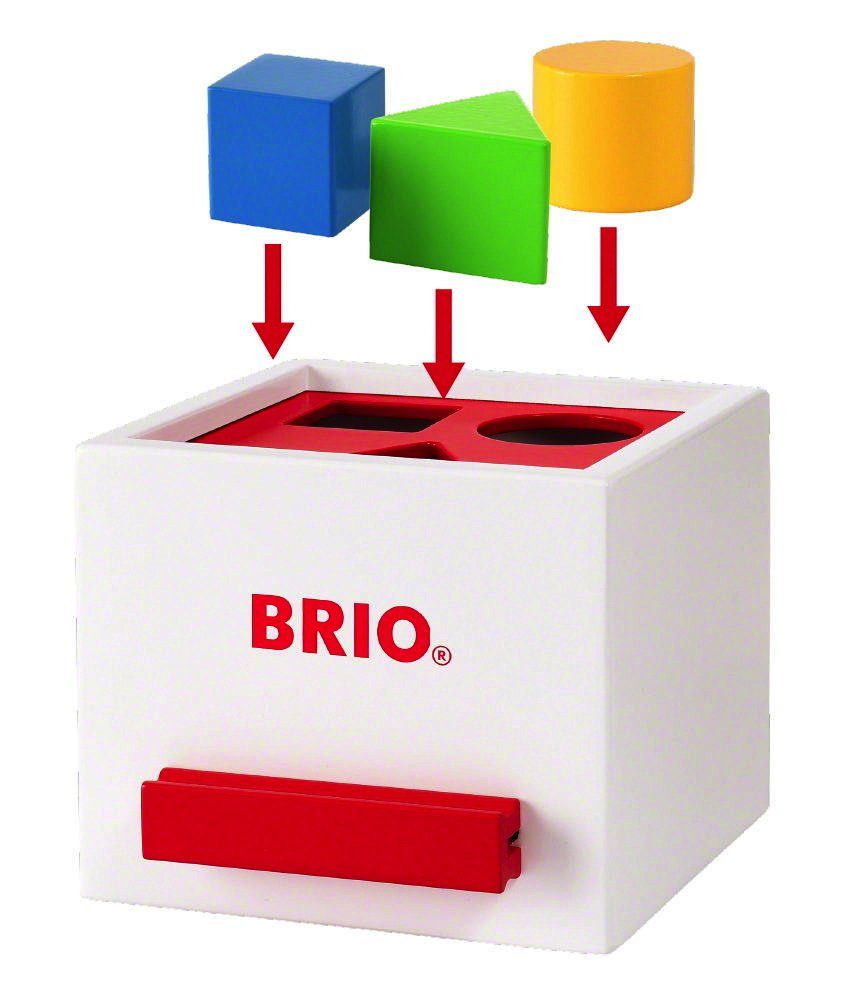Holz Sortierbox Kleinkindwelt 30250 Steckspielzeug weiße 7 BRIO® Teile Brio Sortierbox