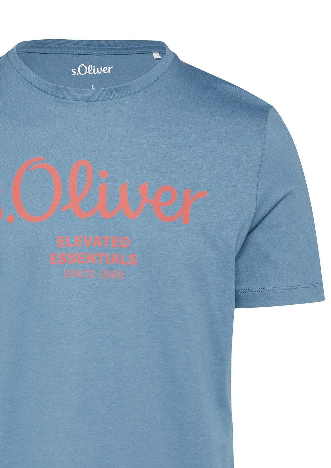 s.Oliver T-Shirt mit Logo-Print Rundhals, kurzarm