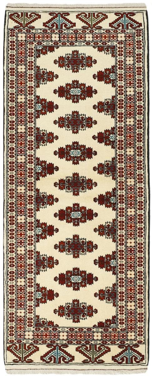 Orientteppich Turkaman 84x202 Handgeknüpfter Orientteppich / Perserteppich Läufer, Nain Trading, rechteckig, Höhe: 6 mm