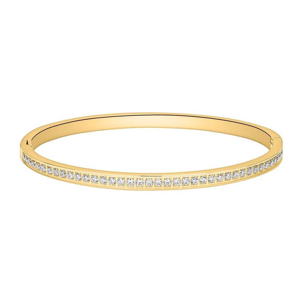 Unique Edelstahlarmband Sparkling Armreif mit Zirkonia Gold B5250 günstig online kaufen