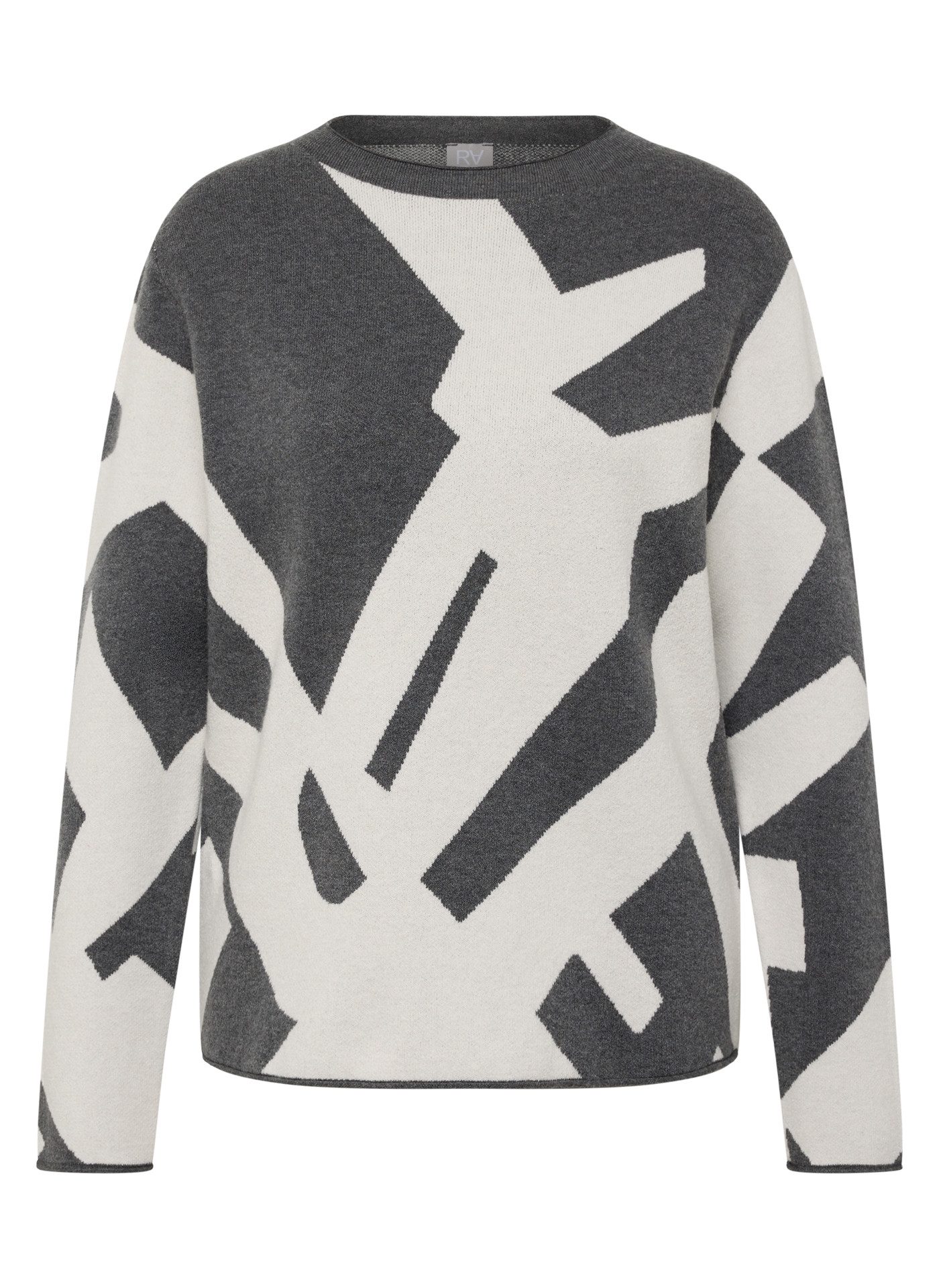 Rabe Strickpullover mit grafischem Muster günstig online kaufen