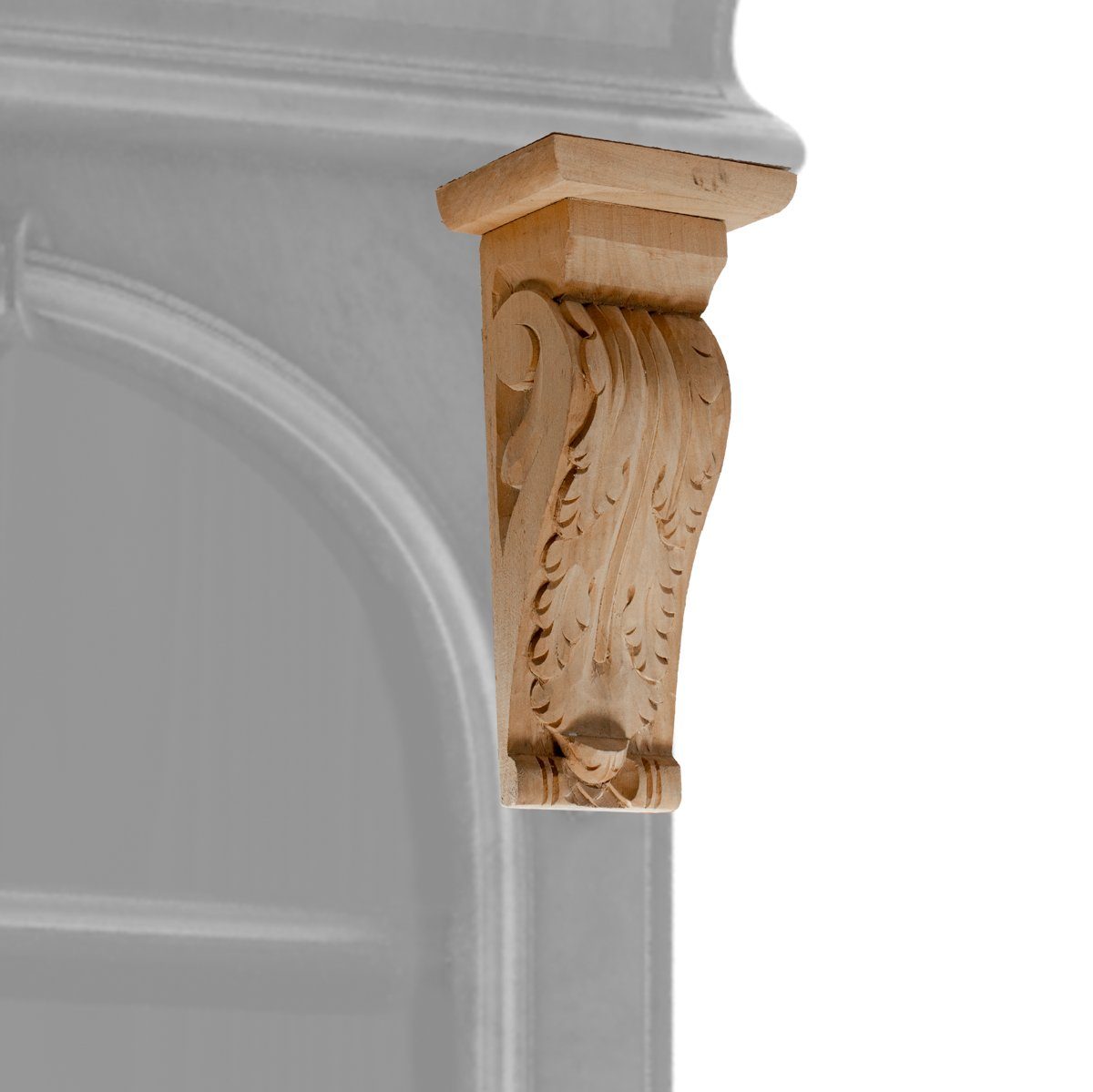 Antikas Möbelbeschlag Ornament,Schrankdeko, Dekoration, Holz, beige, H25,5xB12,5cm