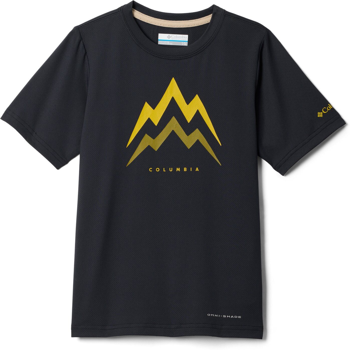 Columbia Kurzarmshirt Tech Trail Utility SS Graphic Crew BLACK, ENERGETIC