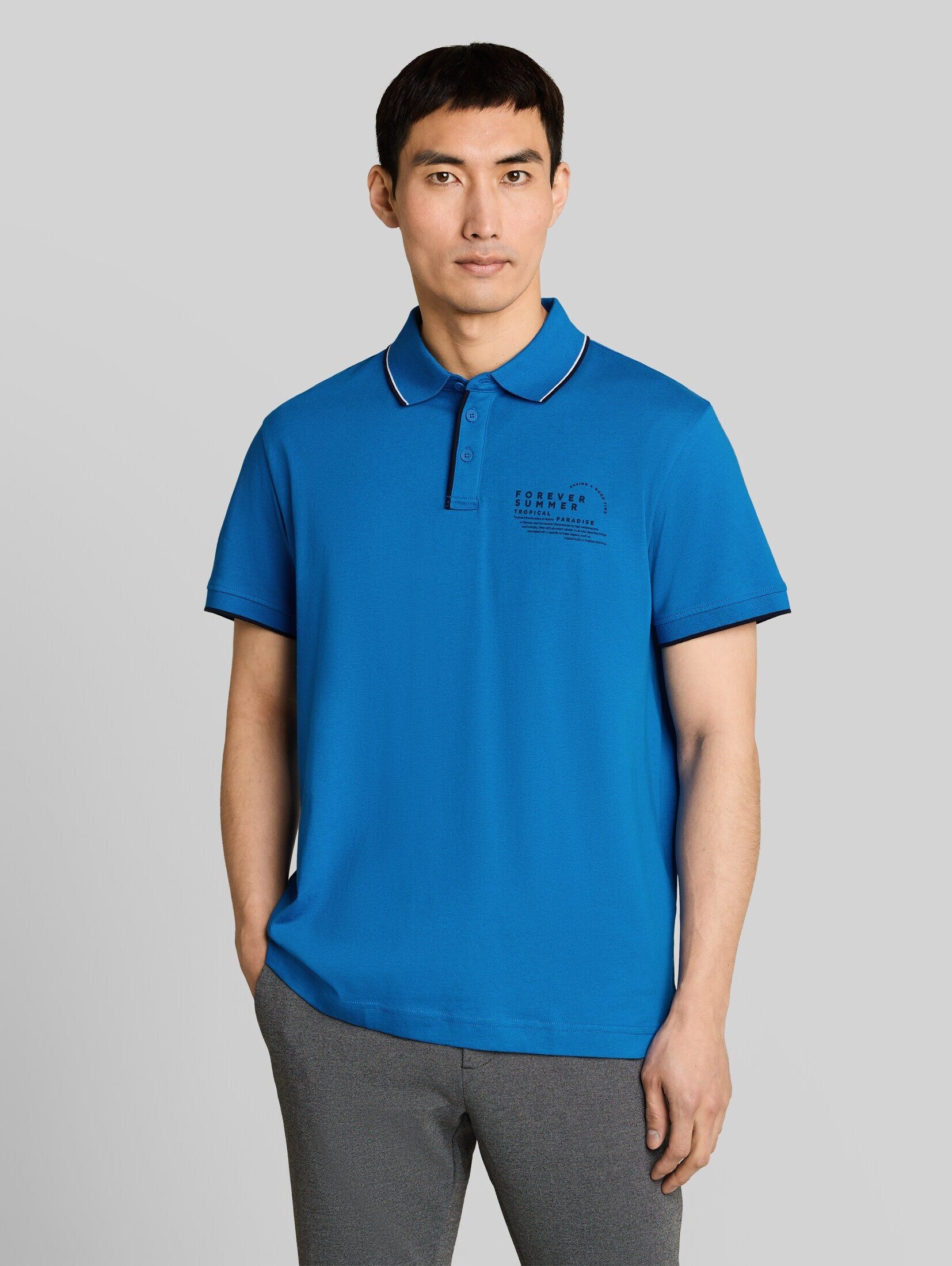 TOM TAILOR Poloshirt Poloshirts Jersey Poloshirt mit Print
