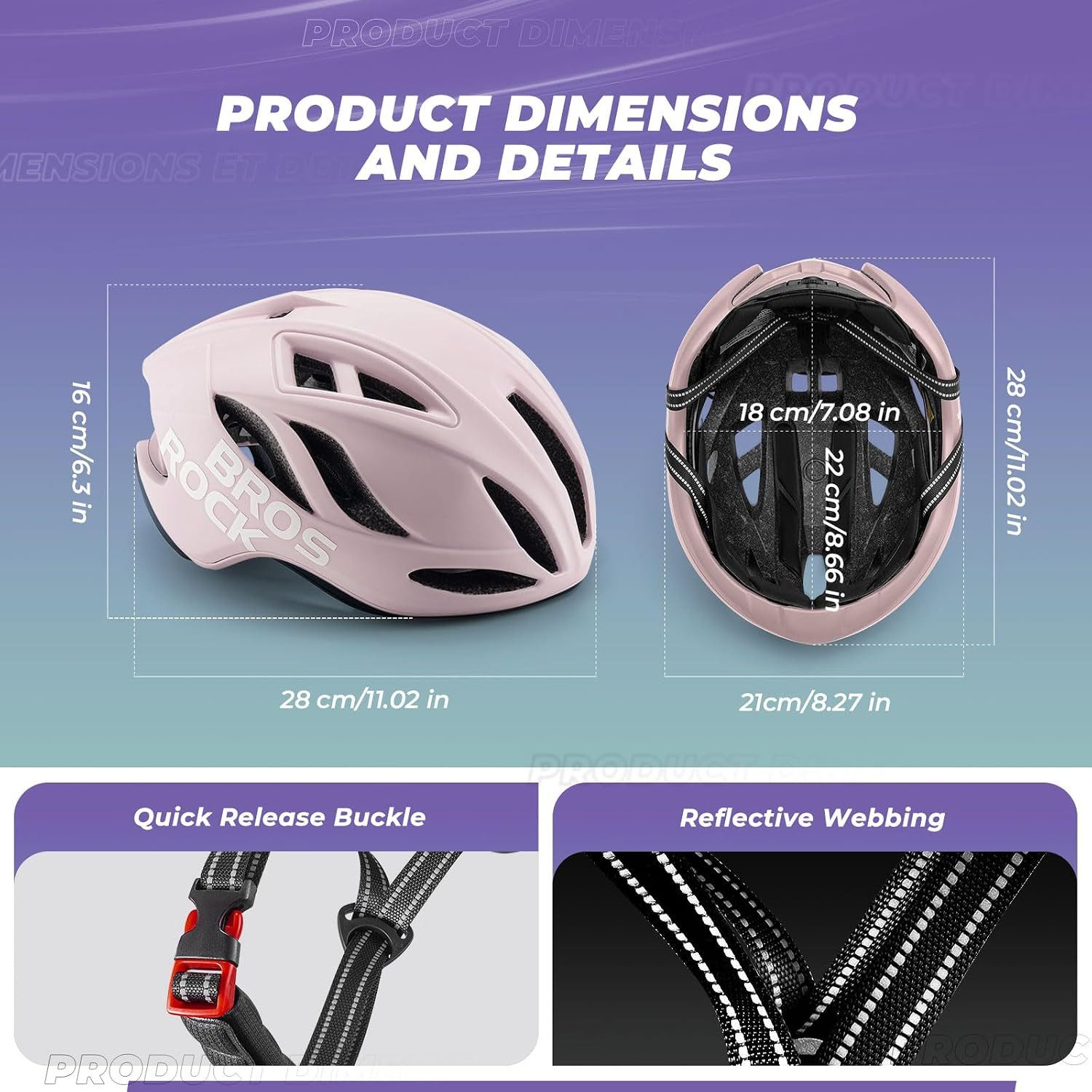 ROCKBROS Fahrradhelm Einstellbarer Allround-Fahrradhelm Unisex mit Belüftung