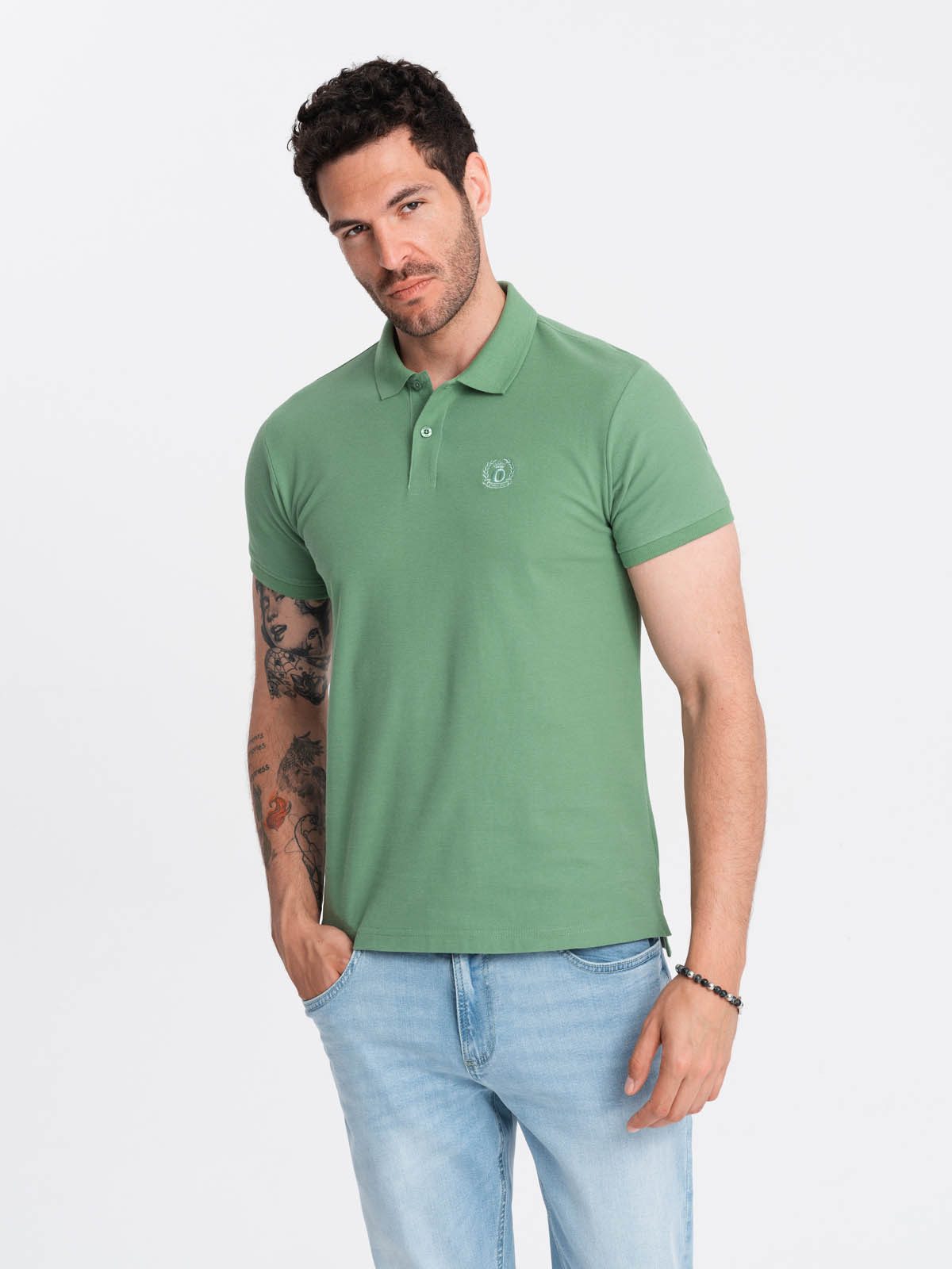 OMBRE Poloshirt Herren-Poloshirt aus Piqué-Strick BASIC günstig online kaufen