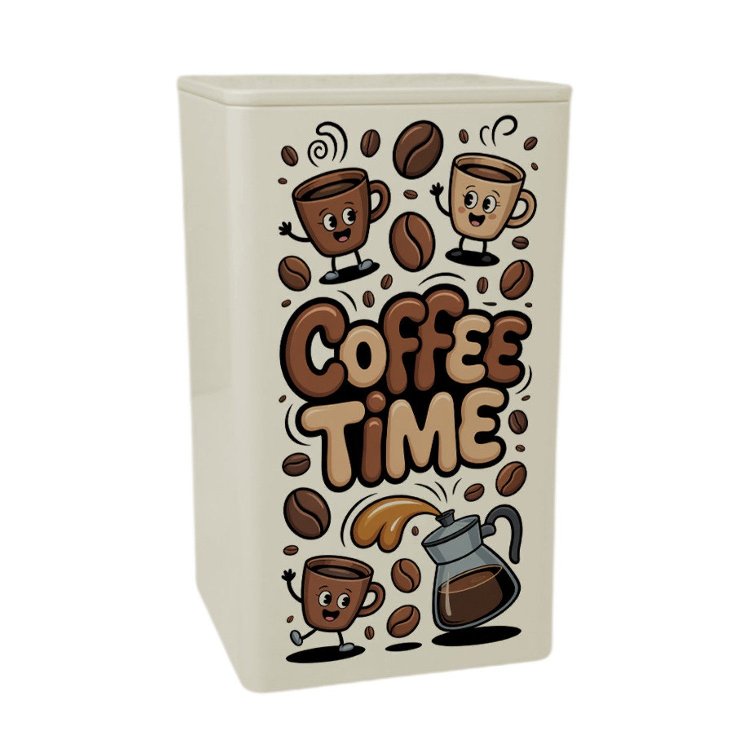 speecheese Aufbewahrungsdose Coffee Time Cartoon KaffeeDose 900ml für Kaffeefans