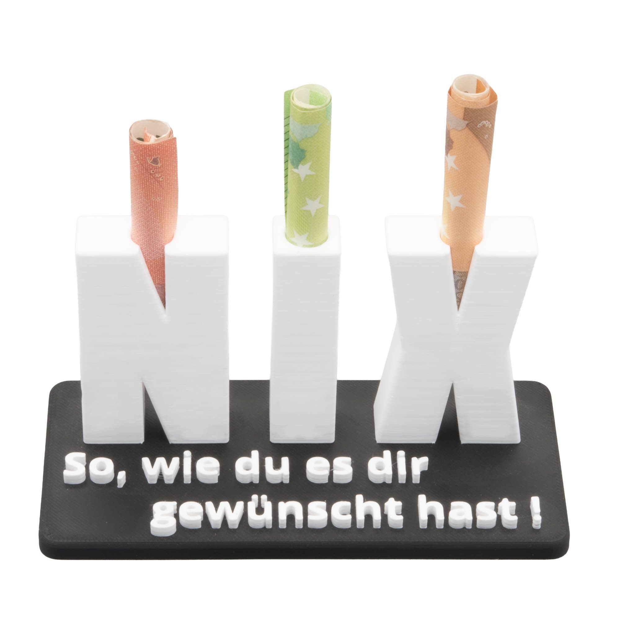 TSB Werk Geschenkpapier Geschenk Nichts NIX Geschenkidee, Geldscheingeschenk, Geburtstag, Verpackung, nix