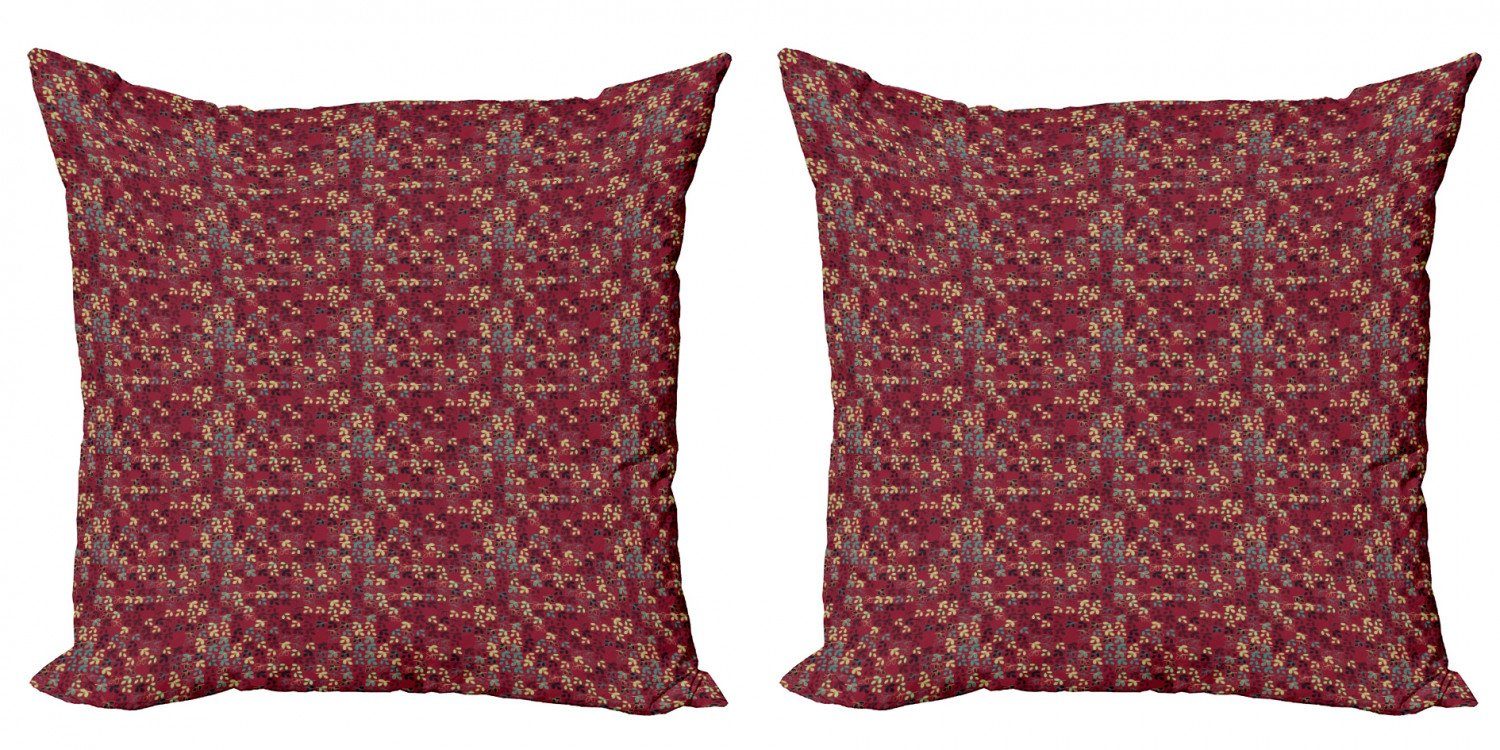 Kissenbezüge Modern Accent Doppelseitiger Digitaldruck, Abakuhaus (2 Stück), Blätter Laub Silhouette Motiv