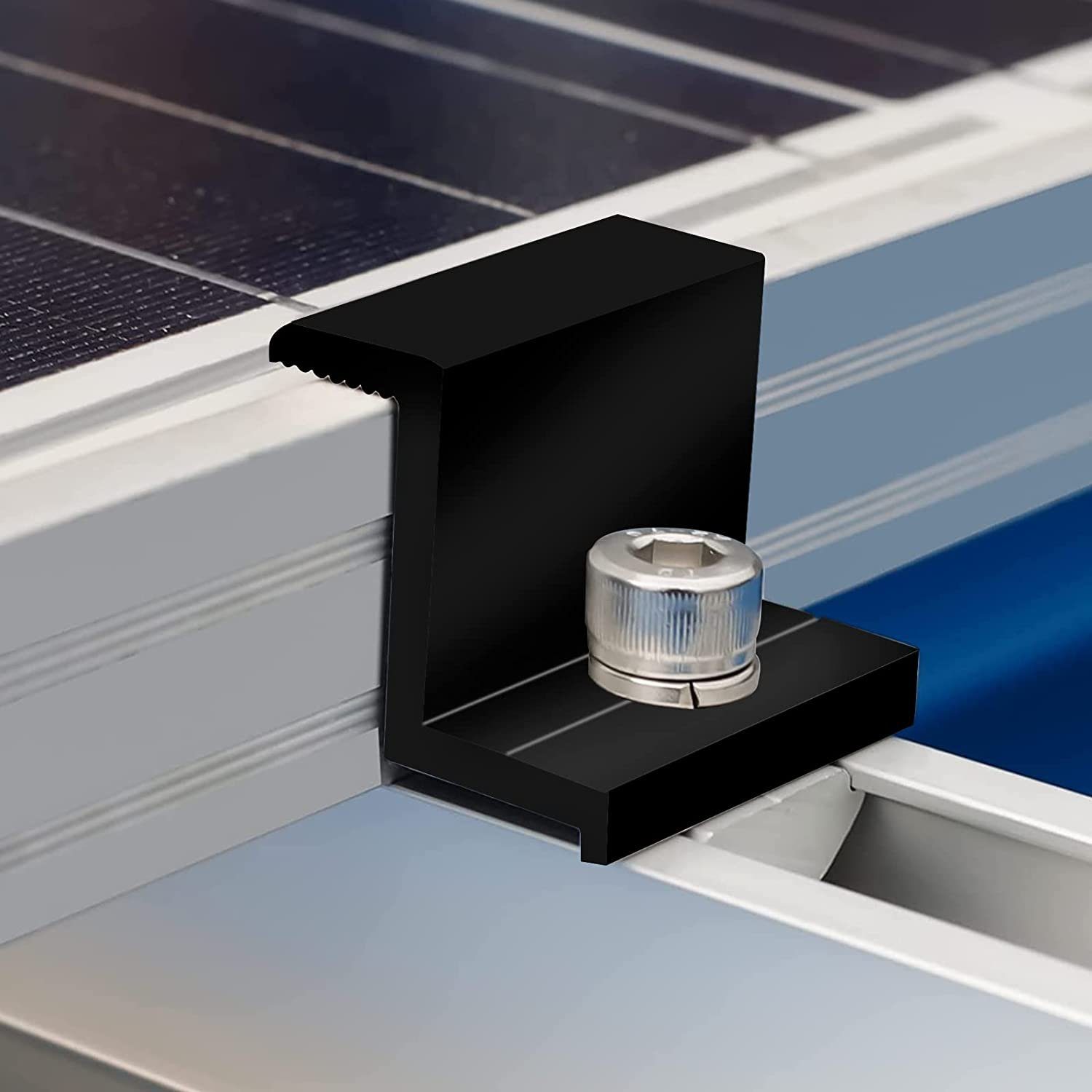 Aluminium Solarmodul Halterung bis 114cm Modulbreite für Flachdach