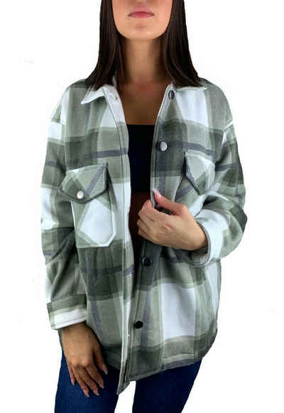 Worldclassca Flanellhemd Worldclassca Oversized Karo Hemd Hemdjacke Kariert Holzfällerhemd