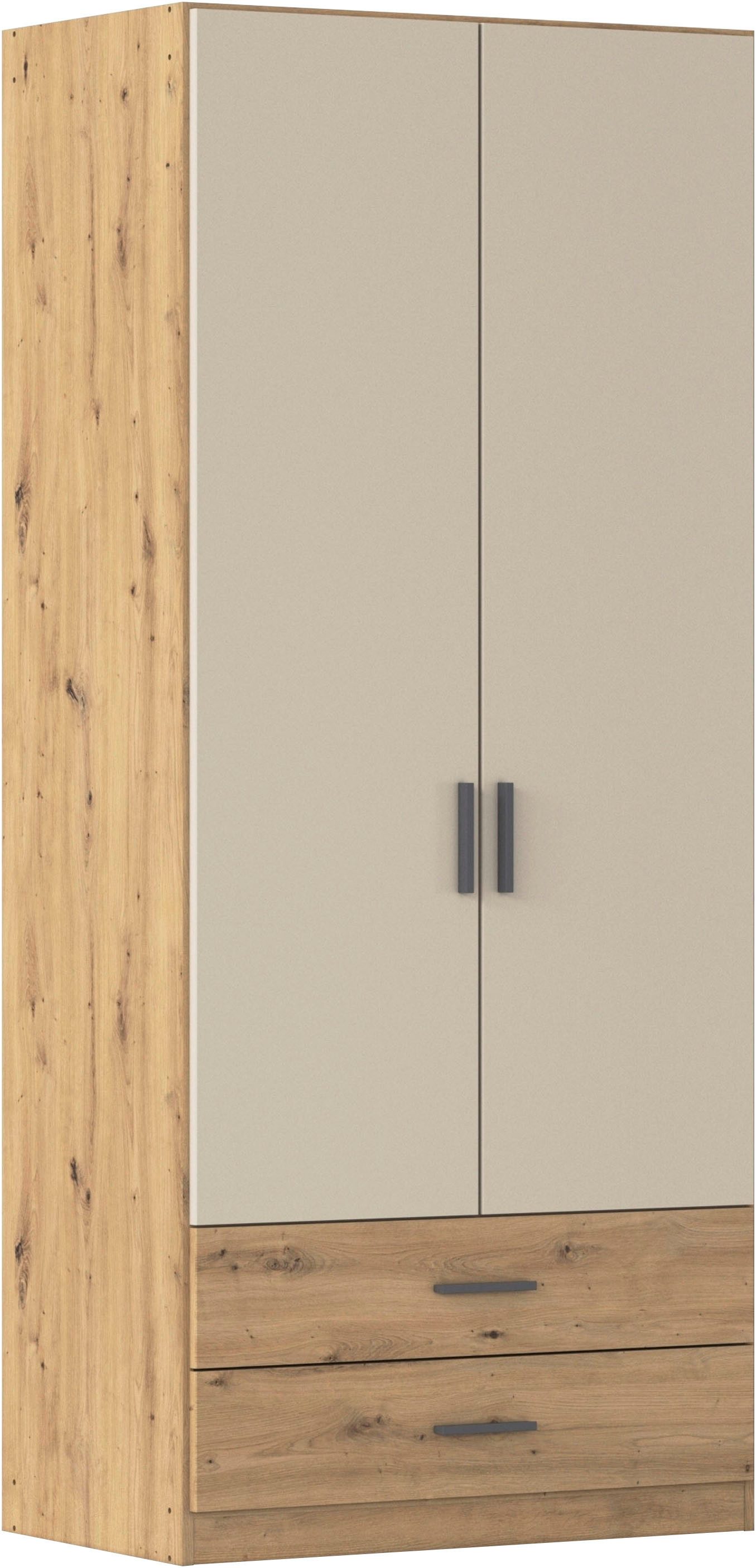 rauch Drehtürenschrank Kleiderschrank Garderobe GAMMA Breite 91 cm (in 3 Ausstattungen BASIC/CLASSIC/PREMIUM (inkl. SOFT-CLOSE-Funktion) mit Schubladen, verschi – Bild 2 von 5