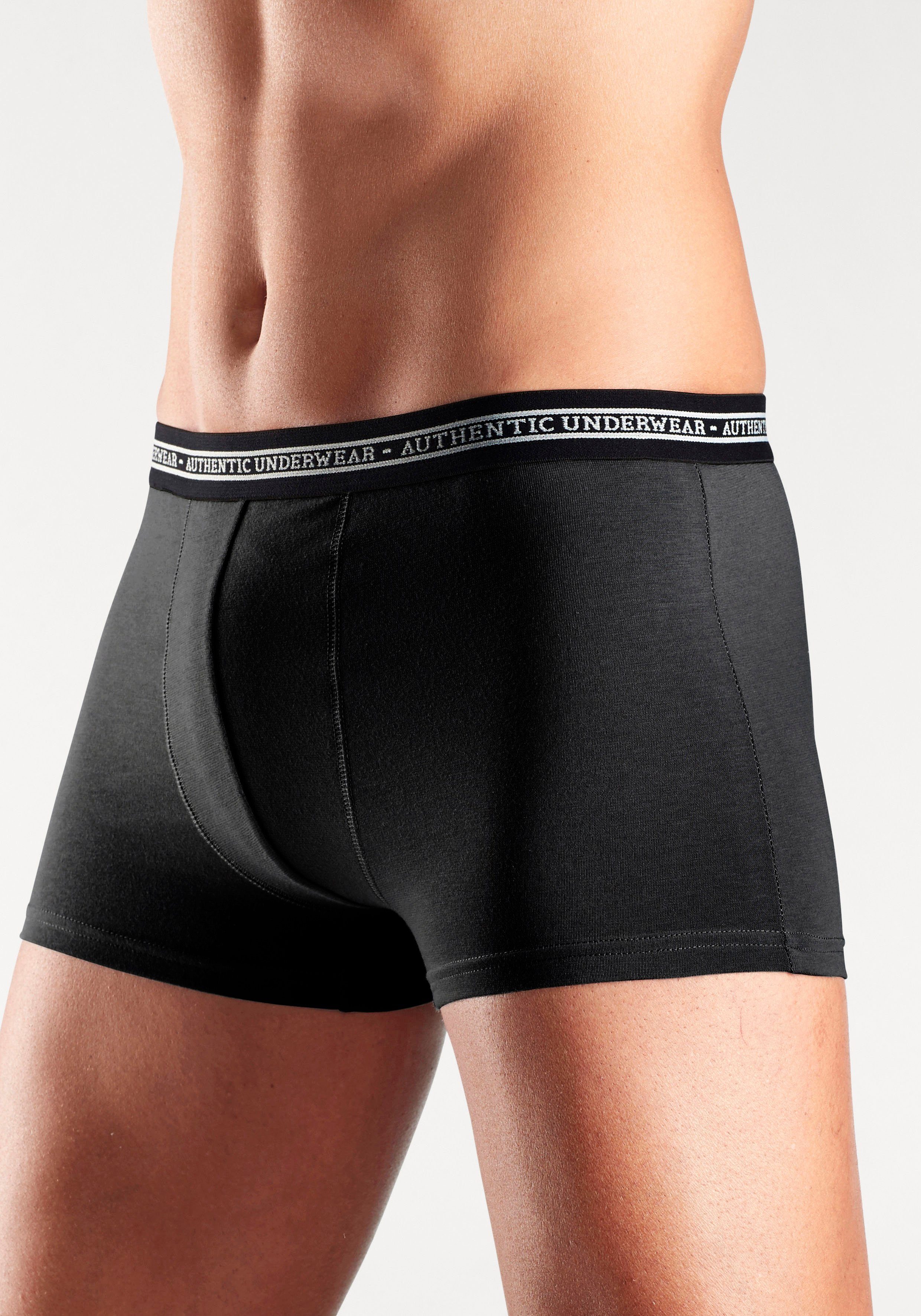 AUTHENTIC LE JOGGER Boxer Boxershorts für Herren (Packung, 4-St), schwarzer Webbund mit Logoschriftzug – Bild 2 von 2
