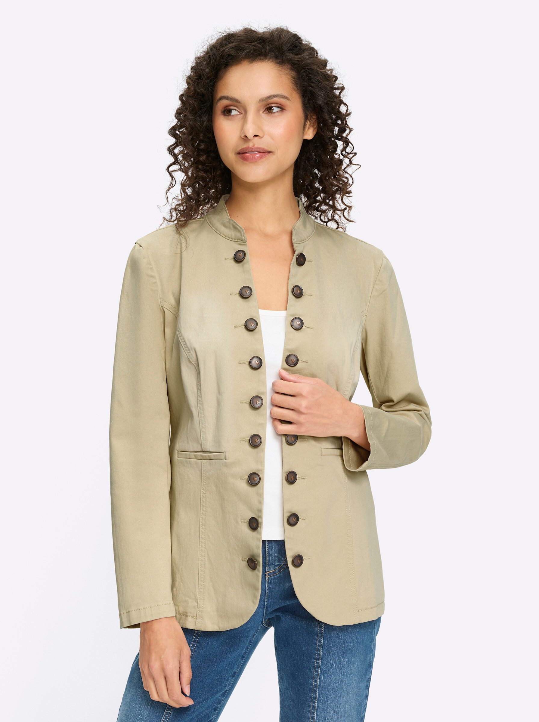 heine Blusenblazer Jeans-Blazer Langarm günstig online kaufen