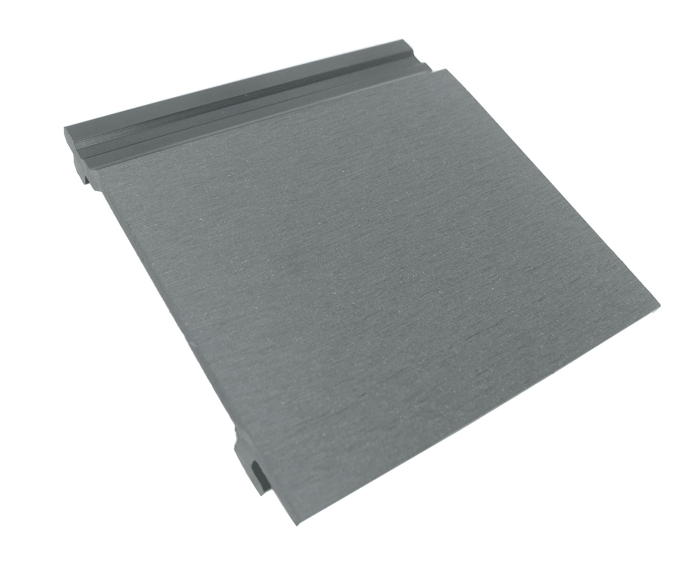 WPC Profi Wanddekoobjekt Fassadenverkleidung Komplettbausatz Wandverkleidung anthrazit grau (Musterstück 15 cm)