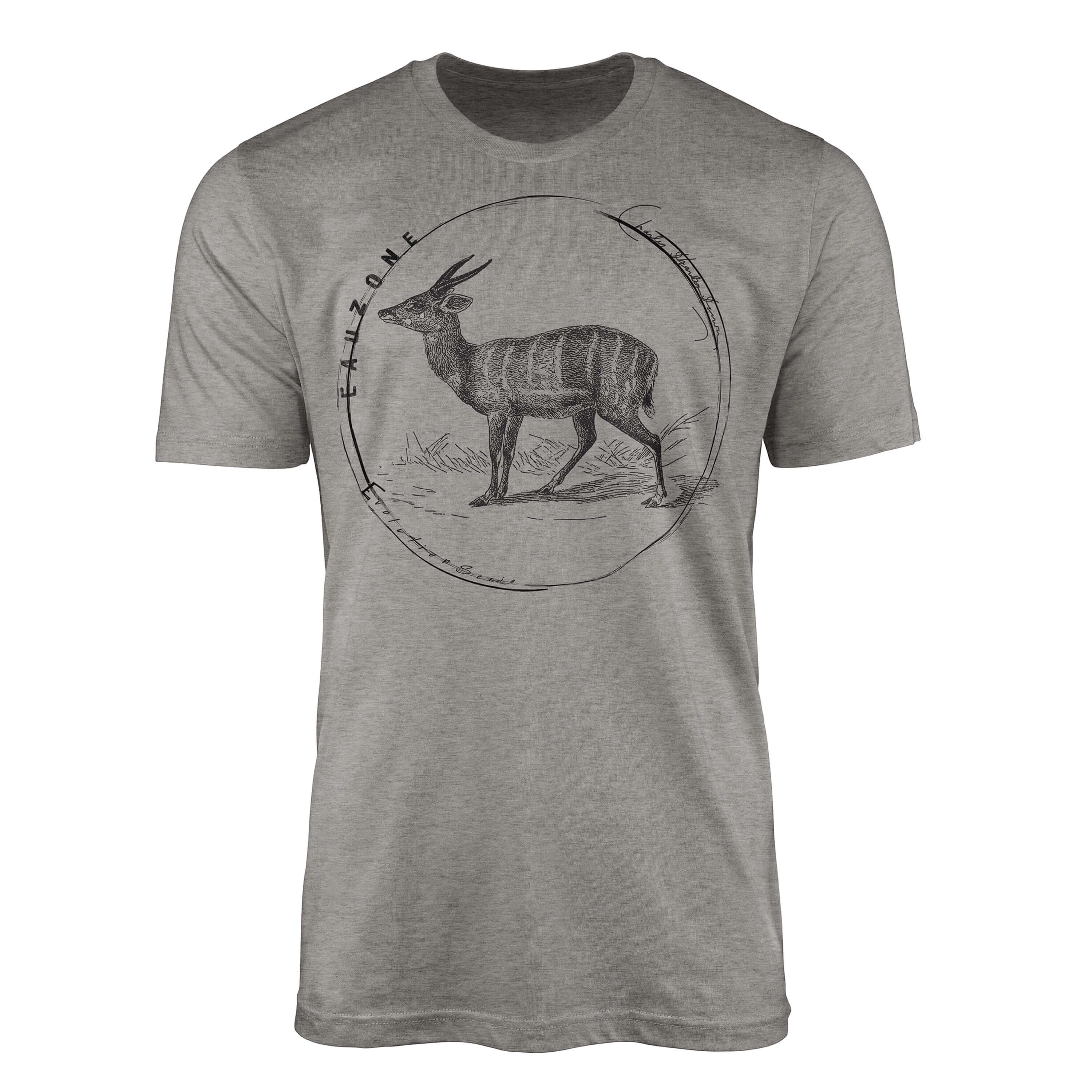 Sinus Art T-Shirt Evolution Herren T-Shirt Antilope Ash