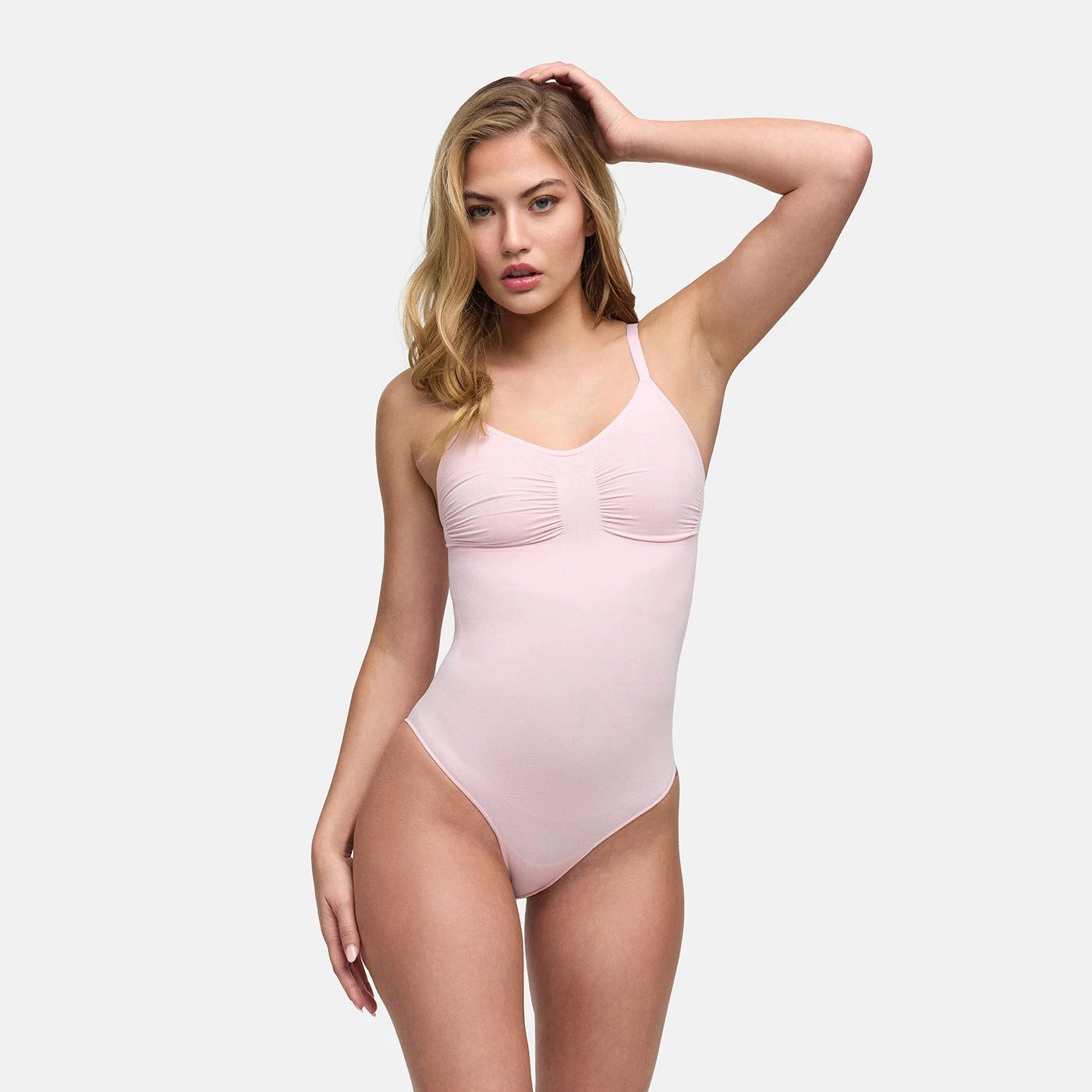 Shaping-Body Bodysuit Sculpting Shapewear mit Slip-Baby Pink-4XL
