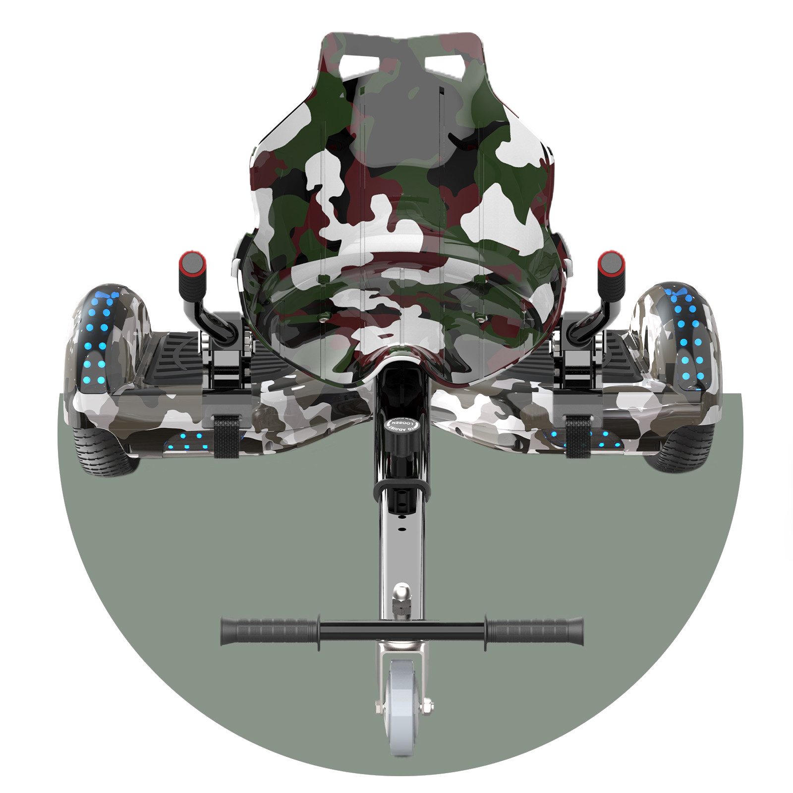 RCB Balance Scooter Kart Set, 6,5 Zoll Hoverboard mit Sitz für Kinder, Hoverboard mit Go-Kart, 120,00 W, 15 km/h, bis zu 10 km Reichweite, keine Straßenzulassung