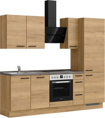 nobilia® Küchenzeile "Structura premium", vormontiert, Ausrichtung wählbar, Breite 240 cm, ohne E-Geräte