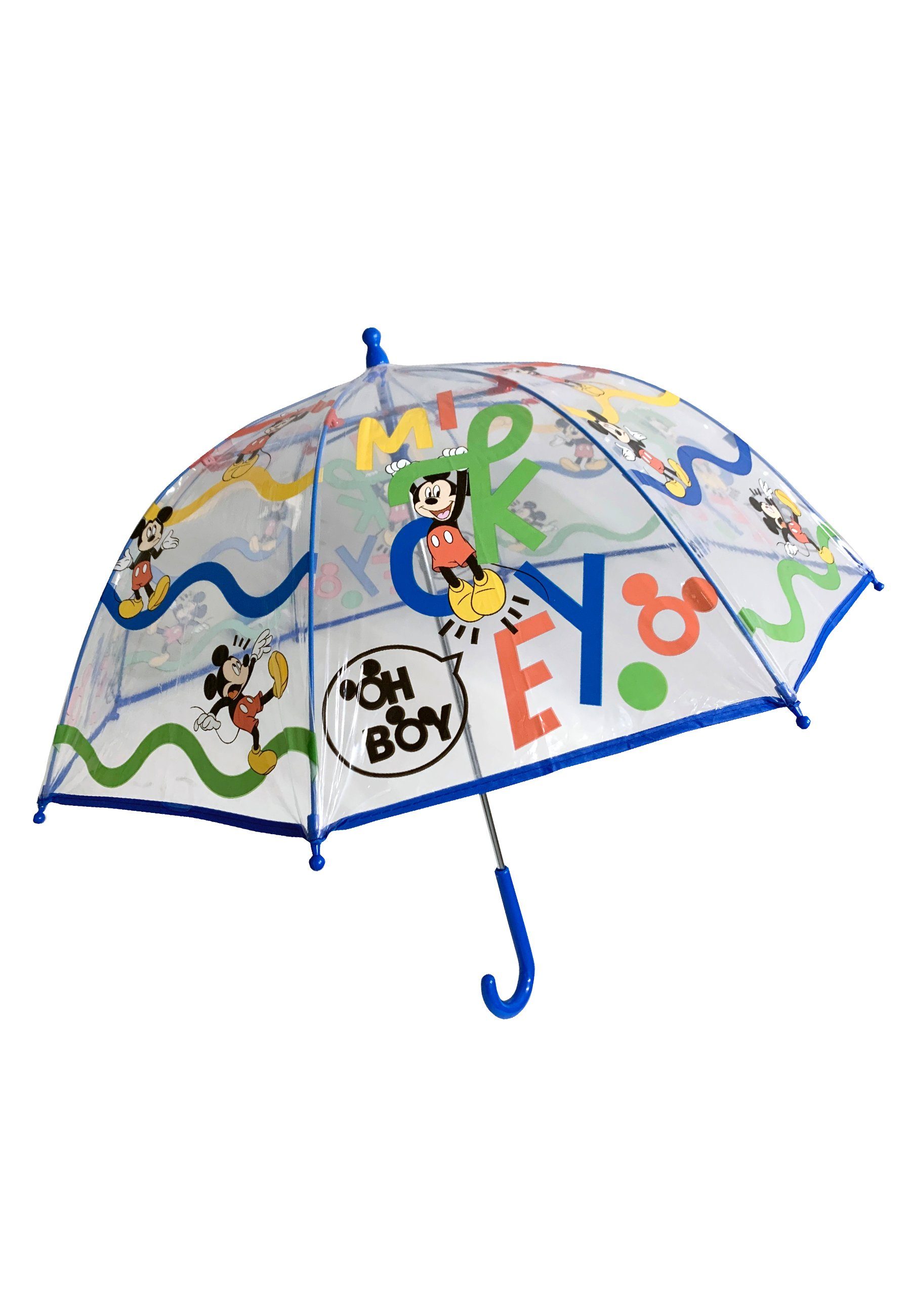 Disney Mickey Mouse Stockregenschirm Oh Boy Jungen Kuppelschirm Stock-Schirm